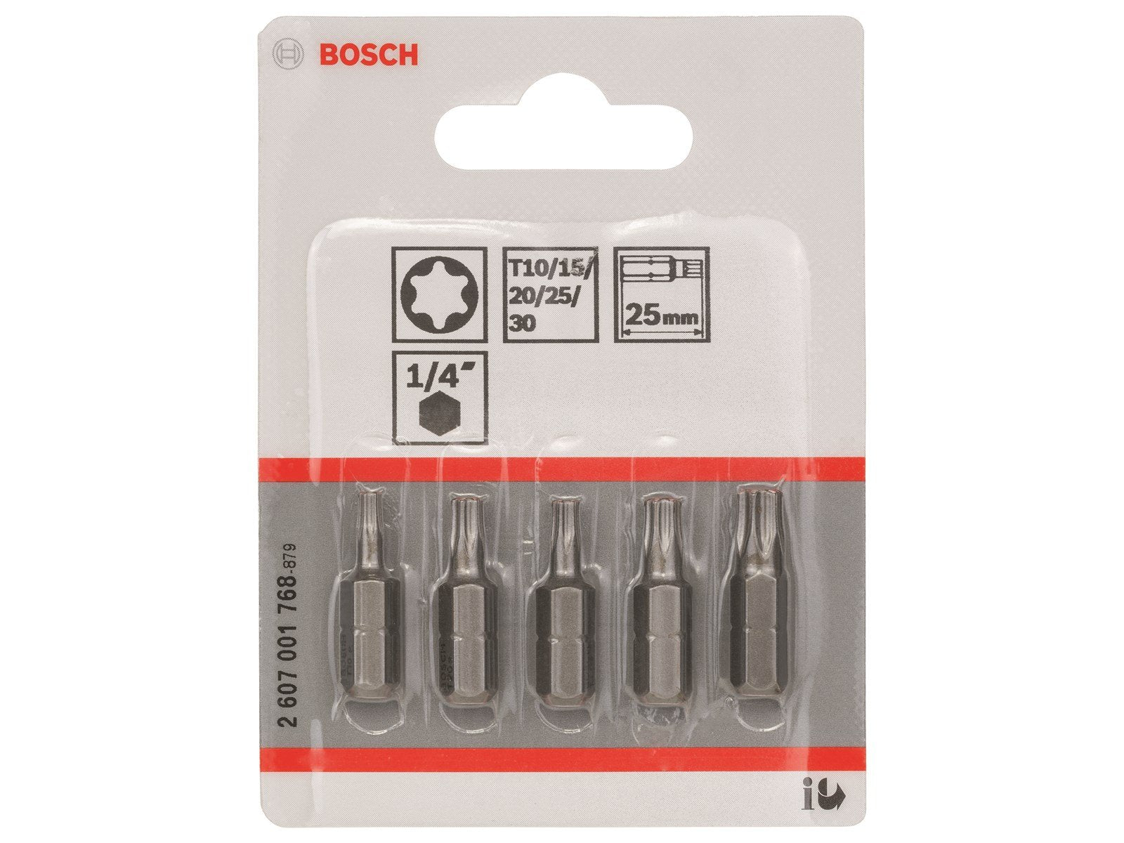 Bosch BITS T10/15/20/25/30 25MM 5 STK