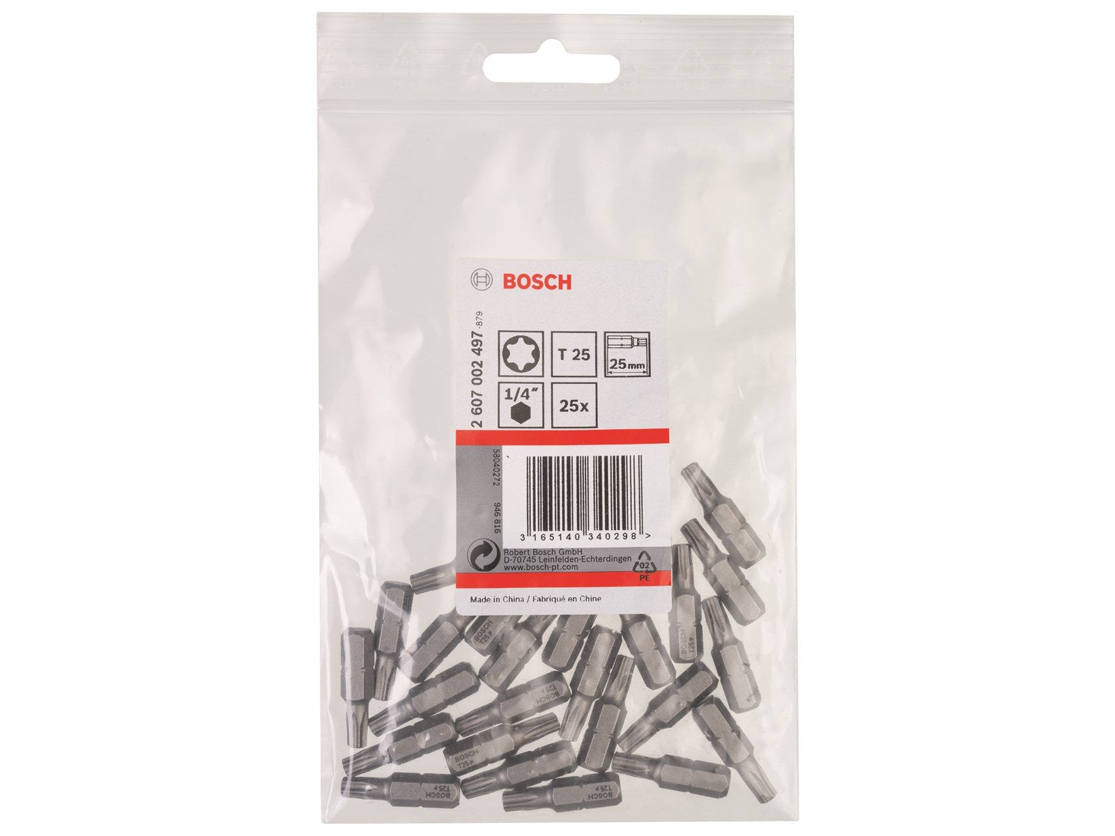 Bosch BITS T25 XH 25MM 25 STK