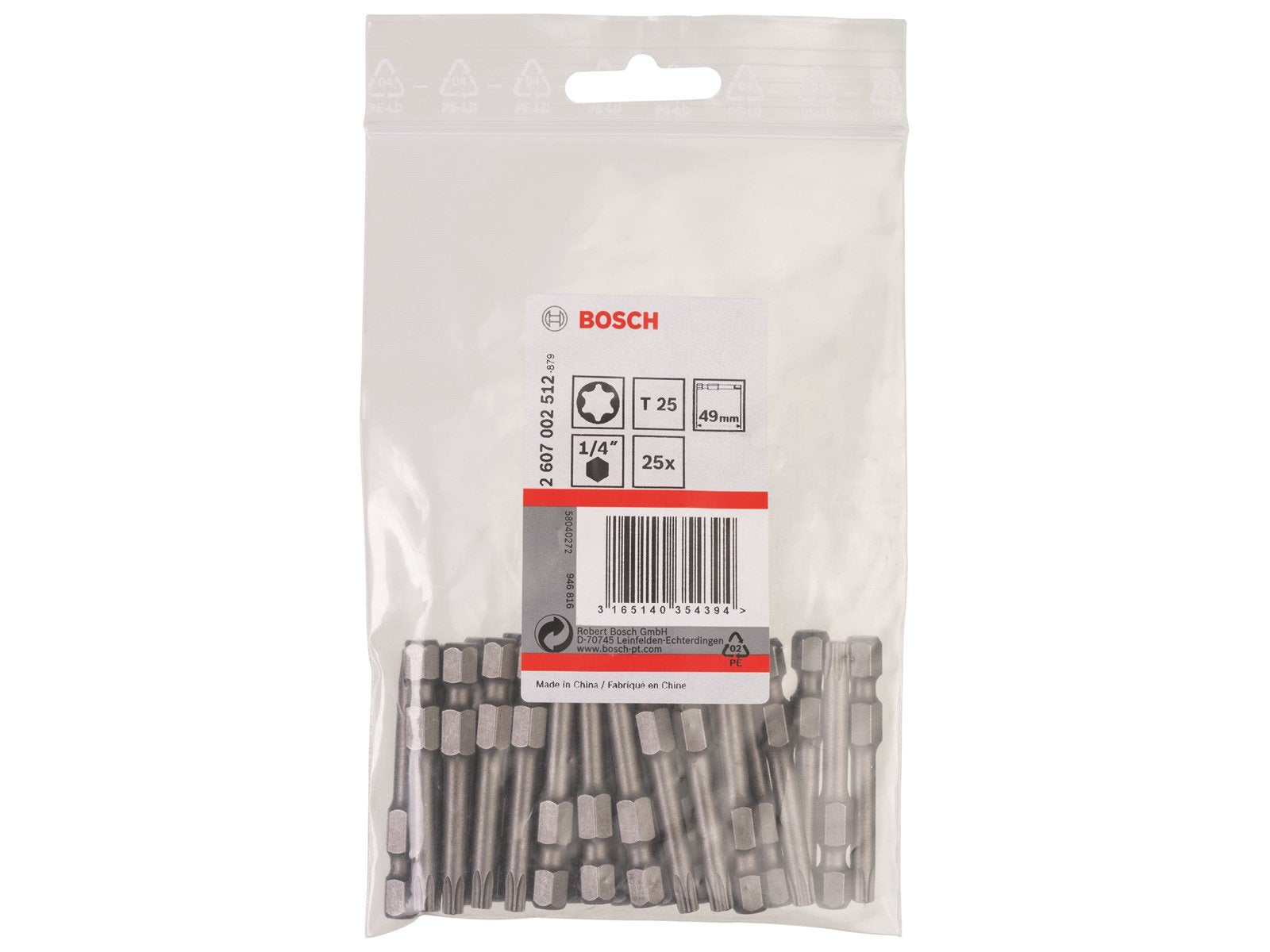 Bosch BITS XH T25 49MM 25 STK
