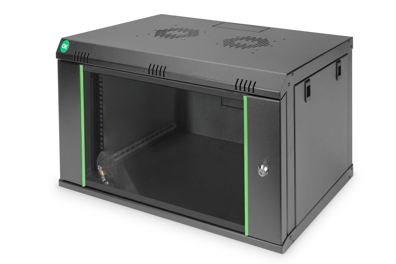 Digitus 7HE 19'-Wandgehäuse Dynamic Basic Serie RAL 9005 schwarz
