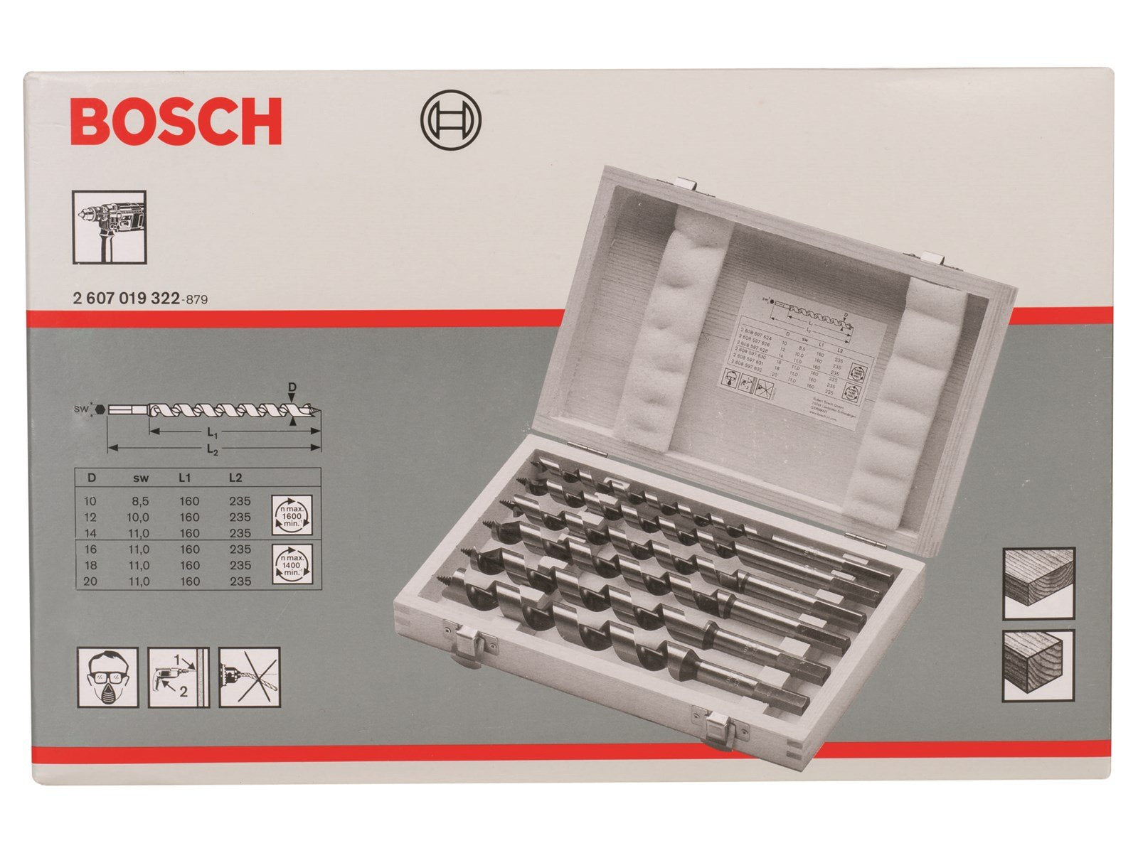 Bosch TRÆSNEGLEBOR 6 STK L450MM Ø10-20MM
