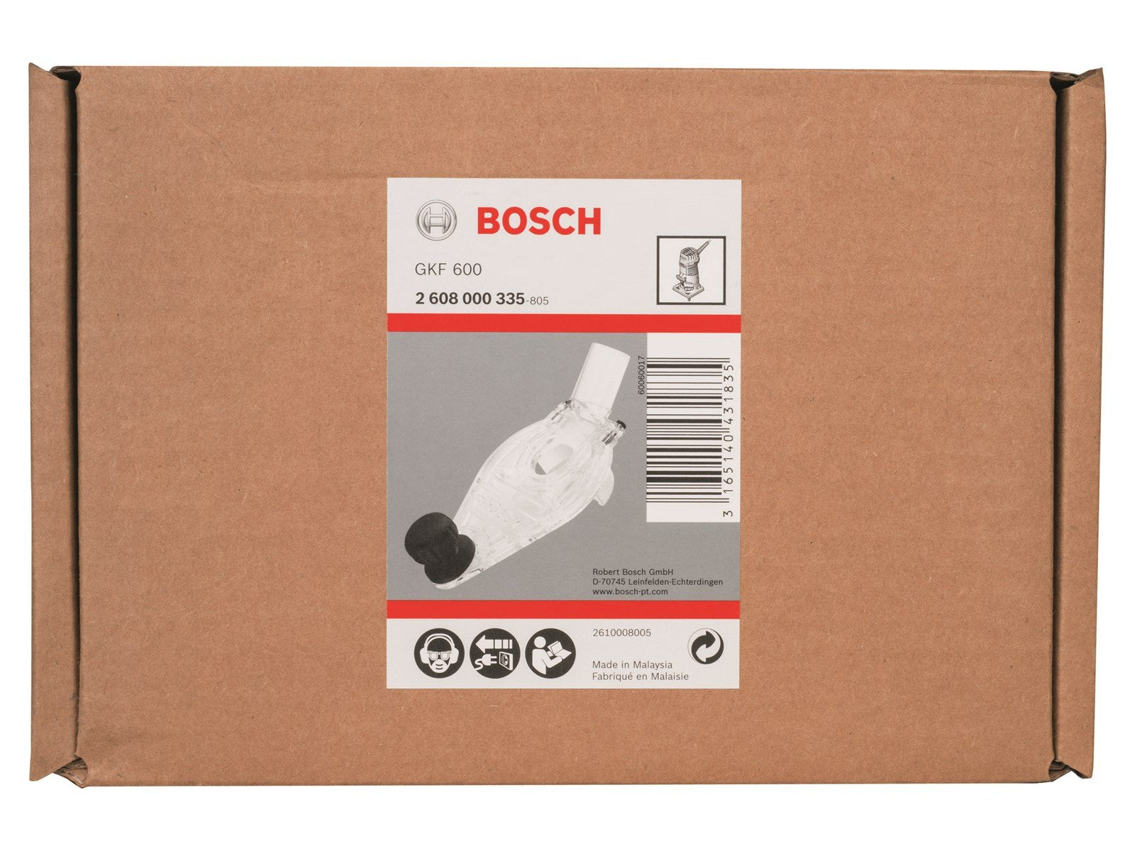 Bosch SIDE HÅNDTAG/AFSUGNING TIL GKF 600