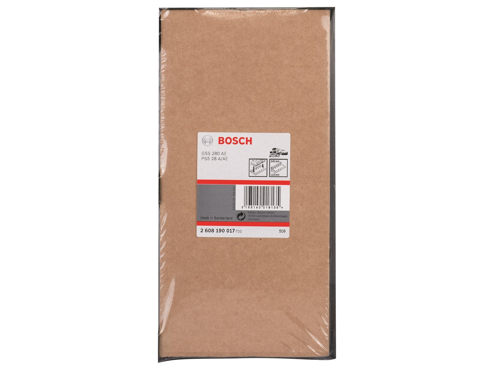 Bosch HULPLADE 115X240MM TIL PSS 28 AE