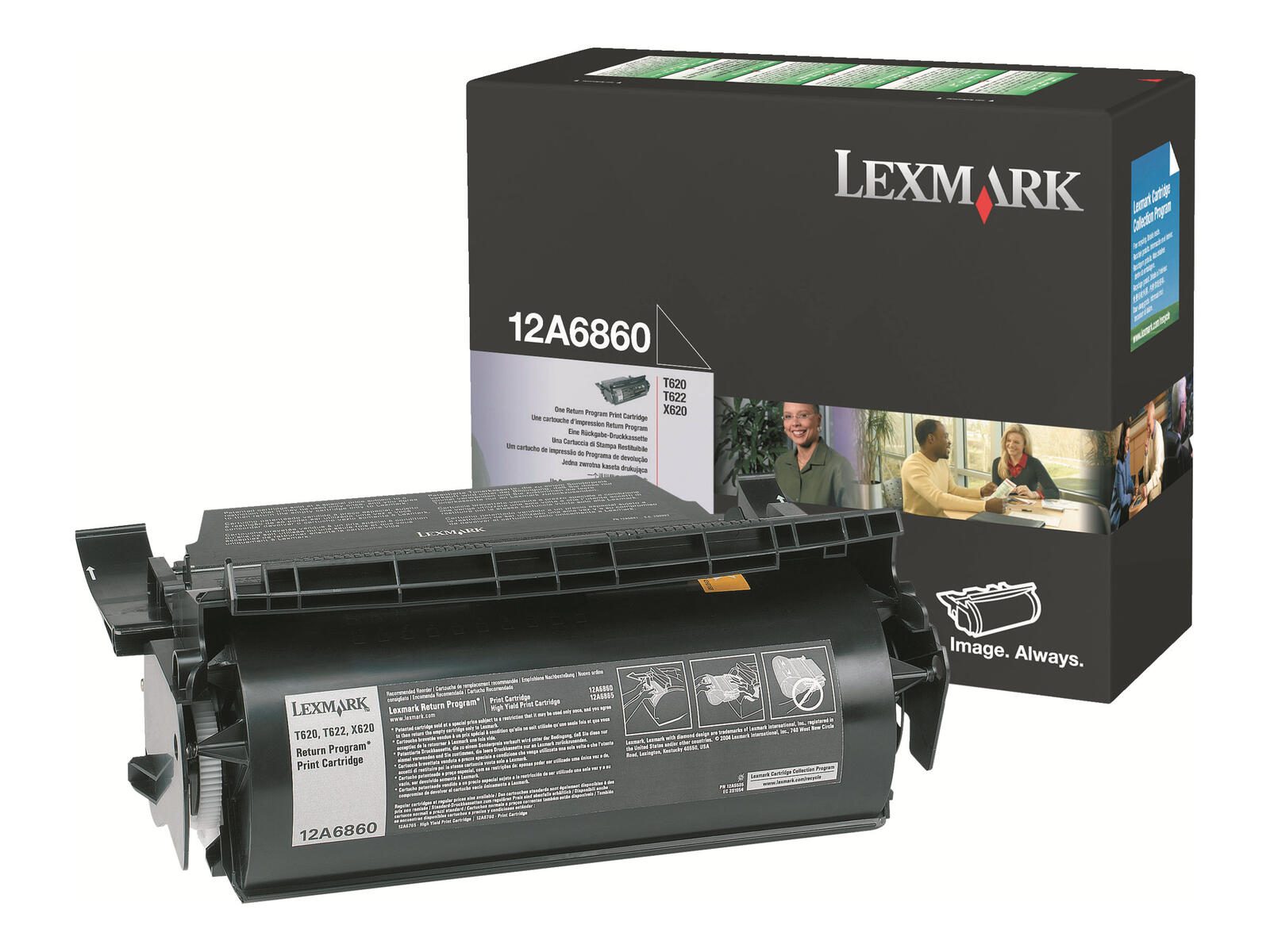 Lexmark Original Toner schwarz 10.000 Seiten (12A6860) für T620/dn/in/n, T622/dn/in/n, X620e