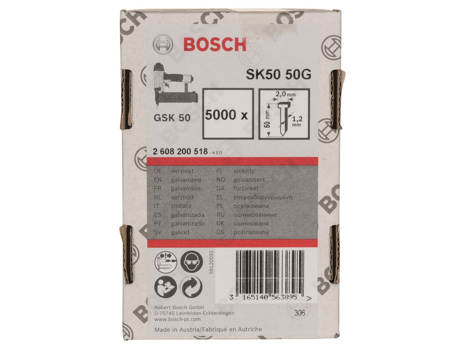 Bosch DYKKERT 1.2/18G 50MM 5000 STK