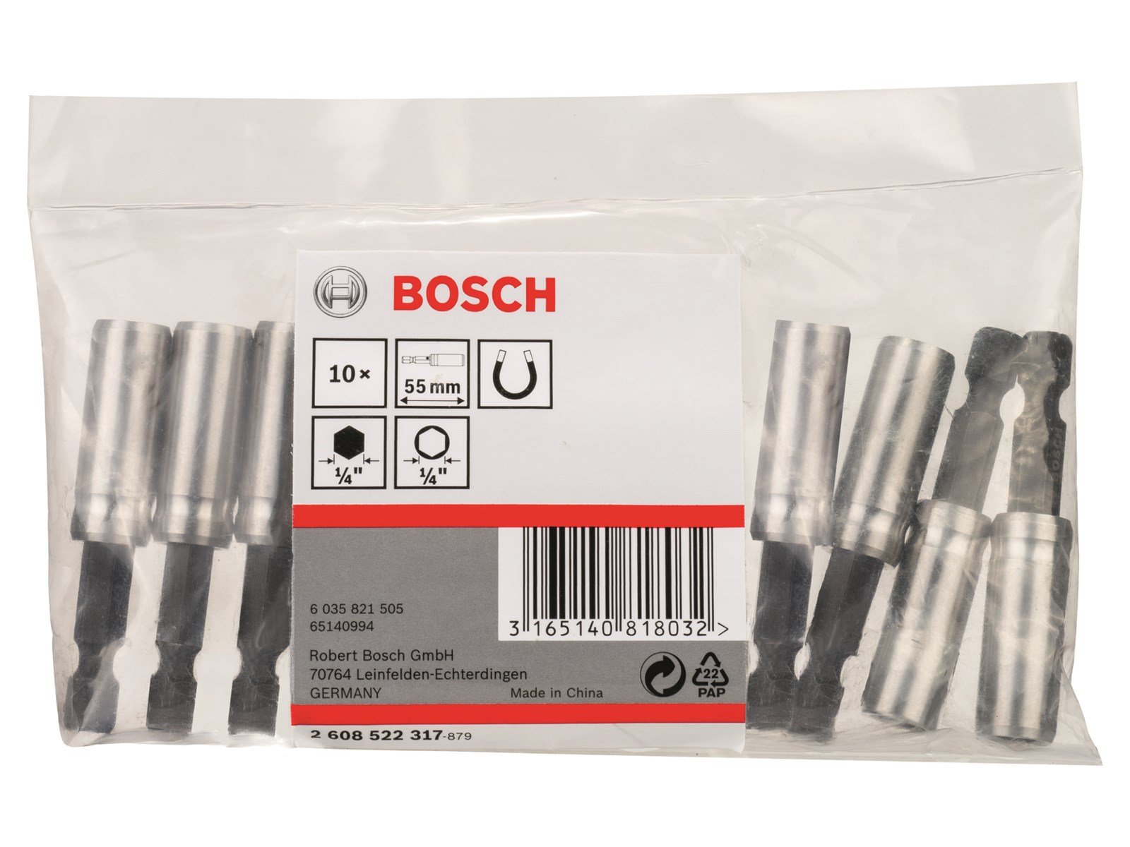 Bosch BITSHOLDER MAGNETISK 55MM 10STK
