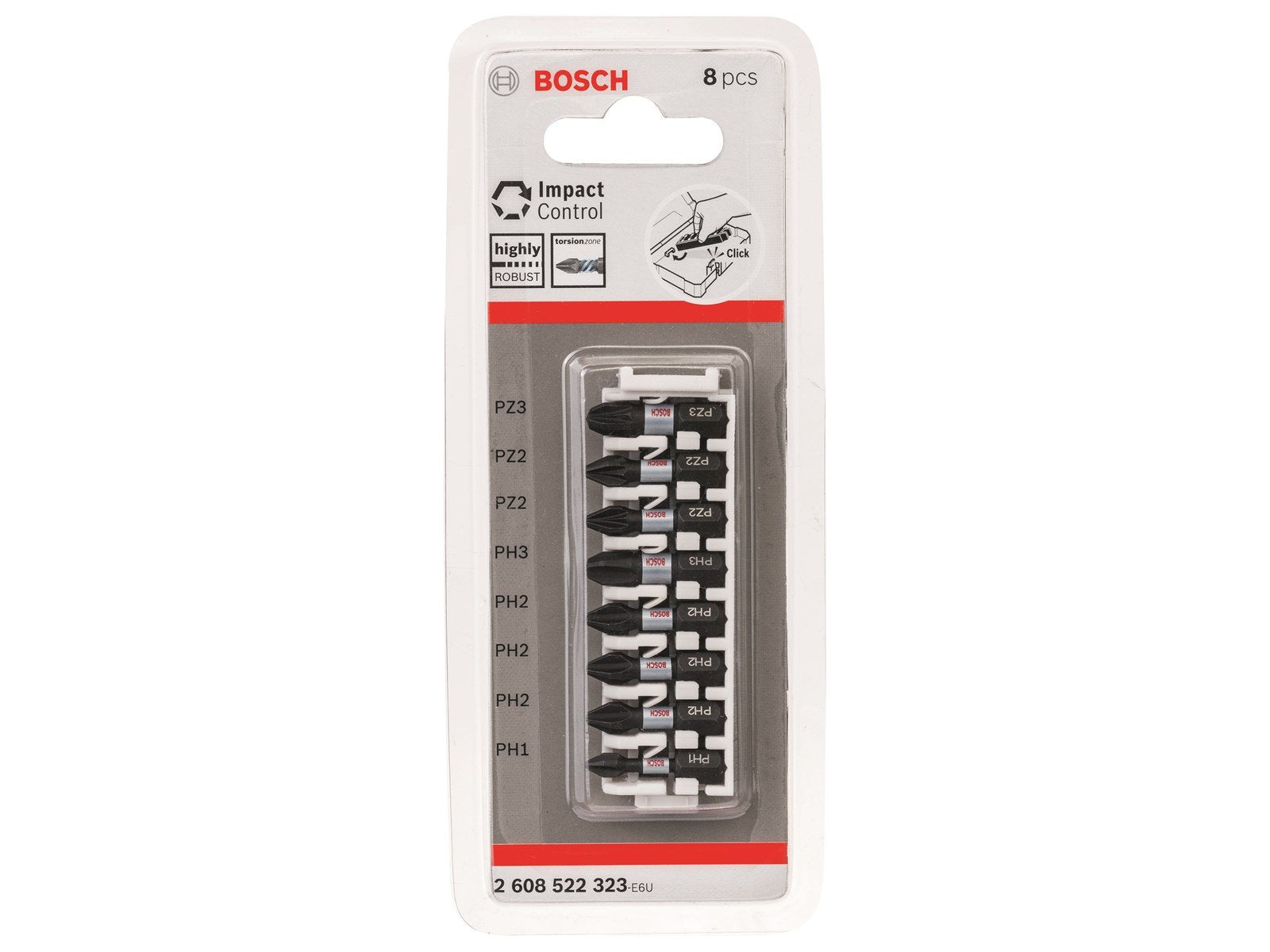 Bosch BITSSÆT IMPACT PH/PZ1-2-3 25MM 8STK