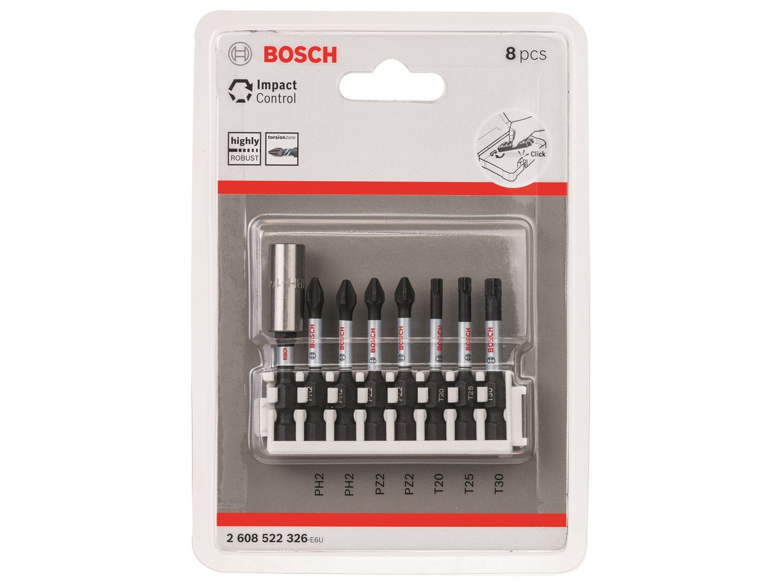 Bosch BITSSÆT IMPACT PH-PZ-TX 50MM STHOLD 8ST