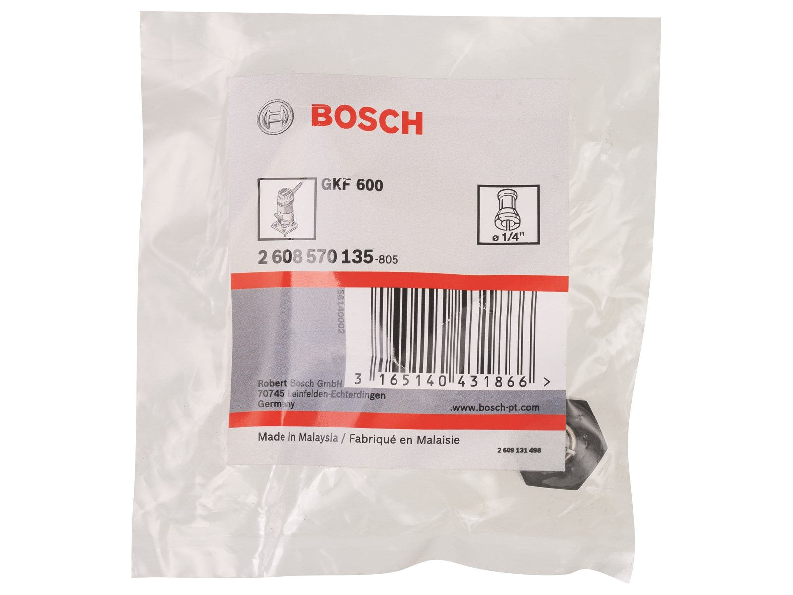 Bosch SPÆNDETANG 1/4 -ICKE TIL GFK600 EU MOD