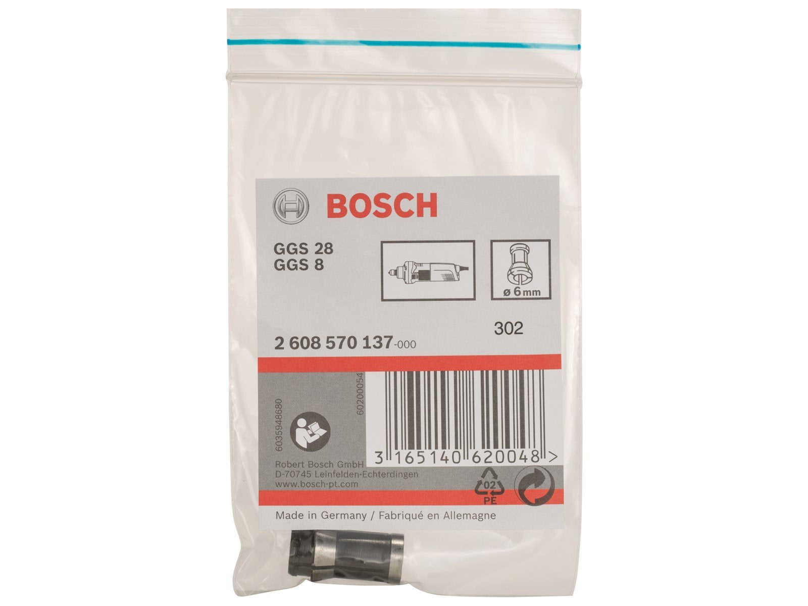 Bosch SPÆNDETANG 6MM TIL LIGESLIBER GGS