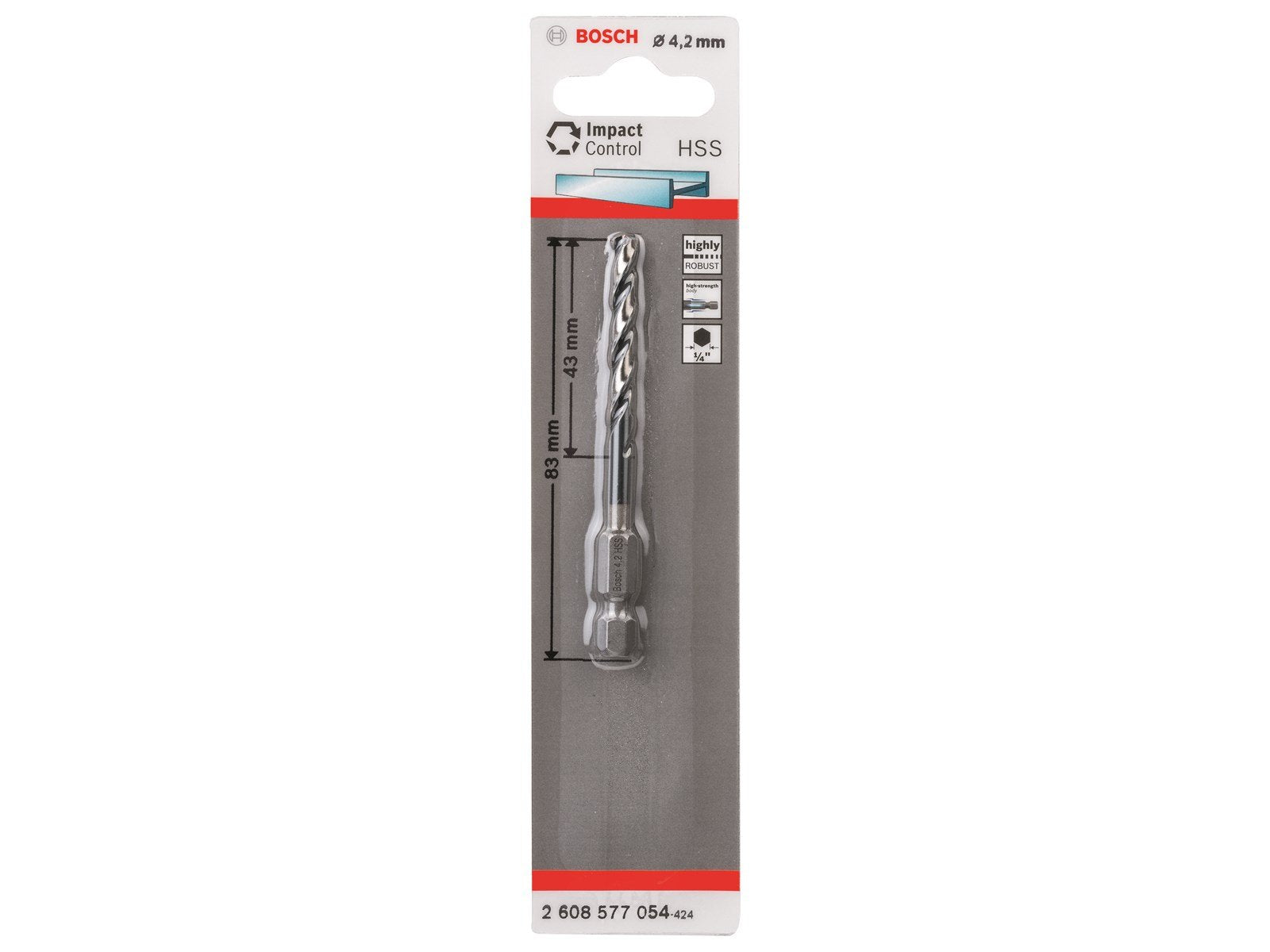 Bosch METALBOR HSS IMPACT 4.2MM