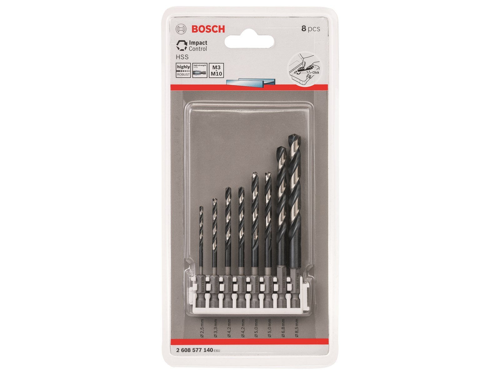 Bosch METALBORSÆT HSS IMPACT 2.5-8.5MM 8STK