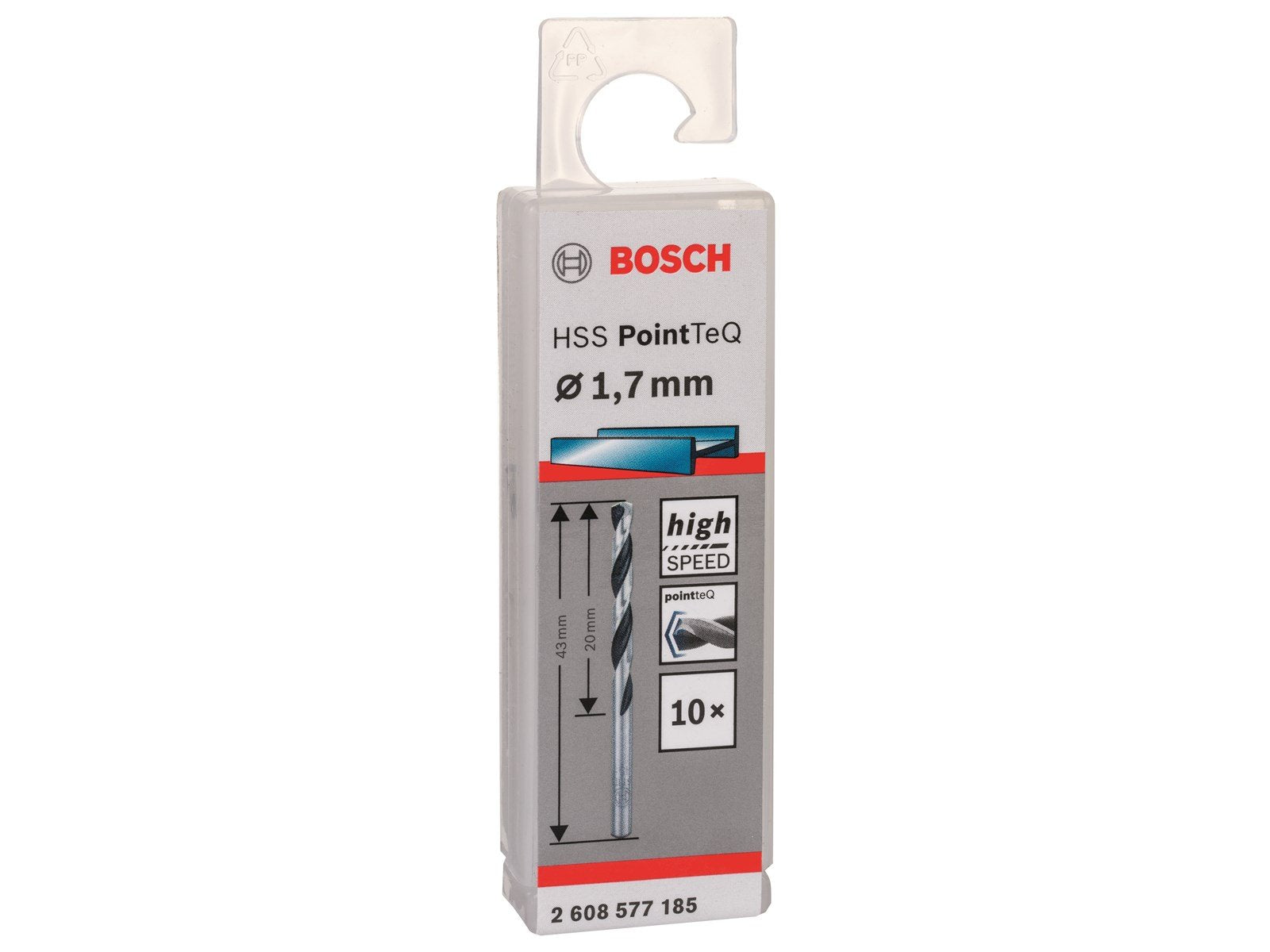 Bosch METALBOR POINTTEC HSS-R 1.7MM 10STK