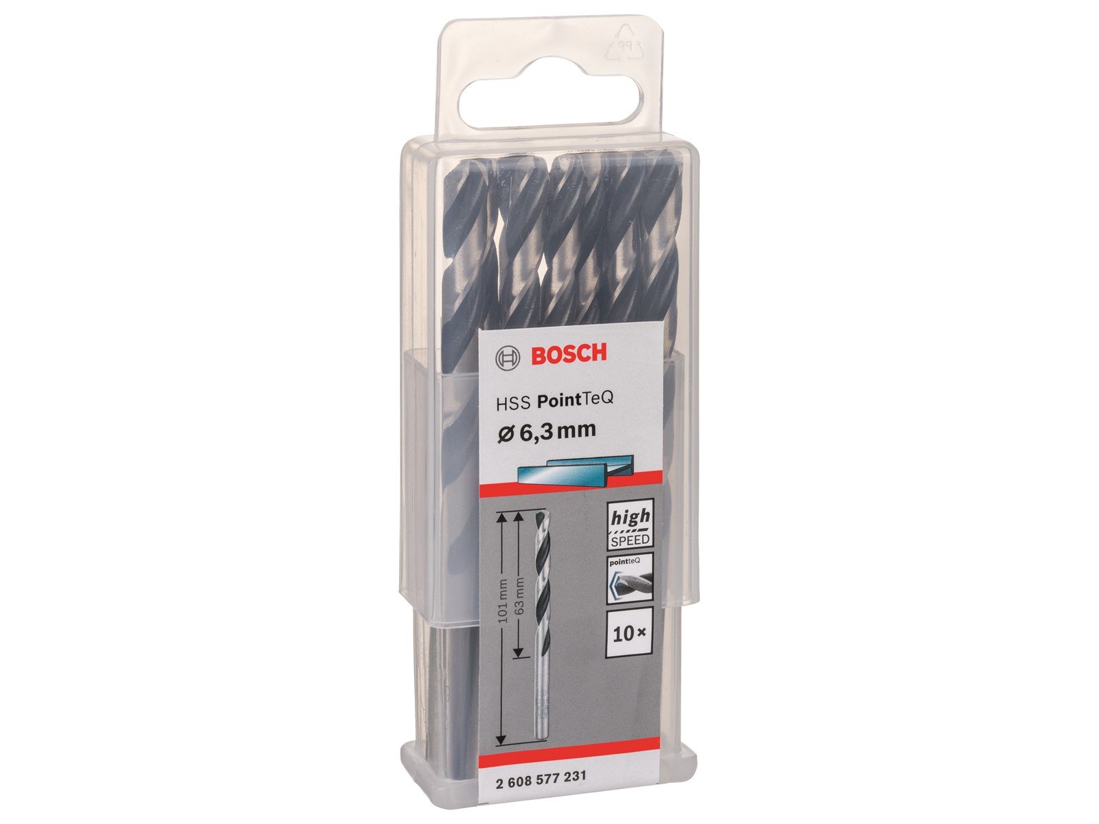 Bosch METALBOR POINTTEC HSS-R 6.3MM 10STK