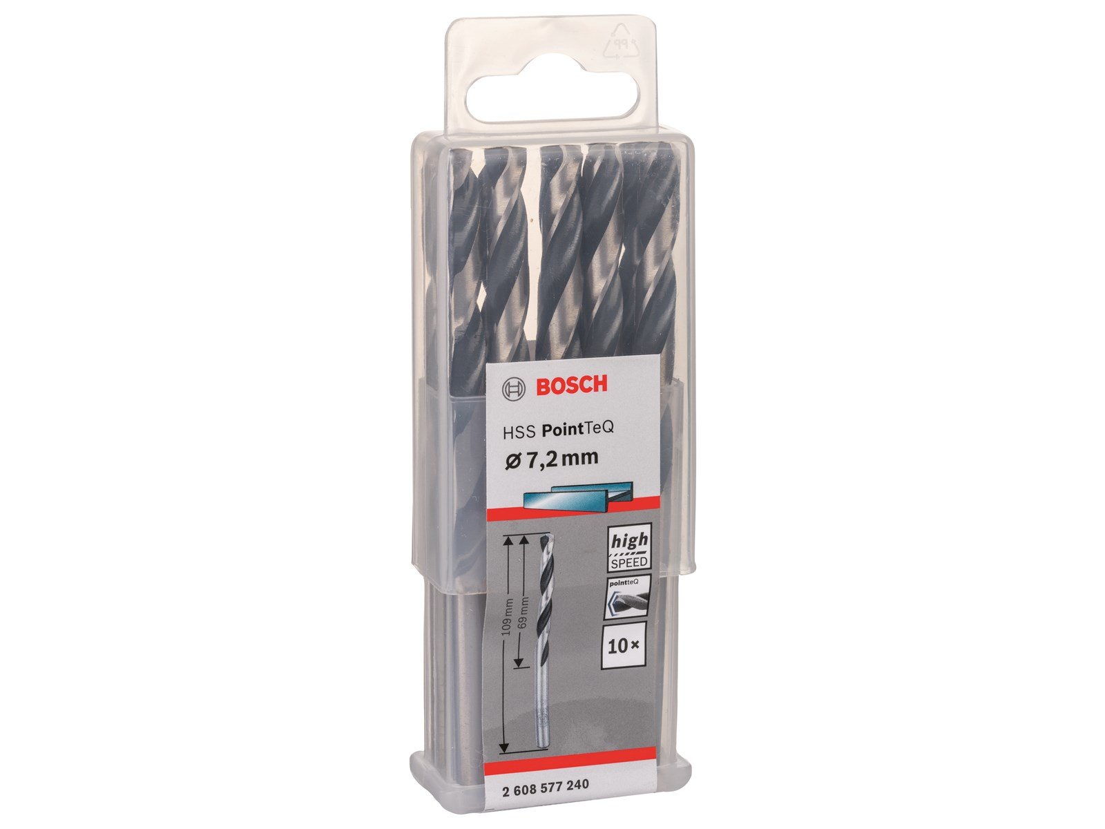 Bosch METALBOR POINTTEC HSS-R 7.2MM 10STK