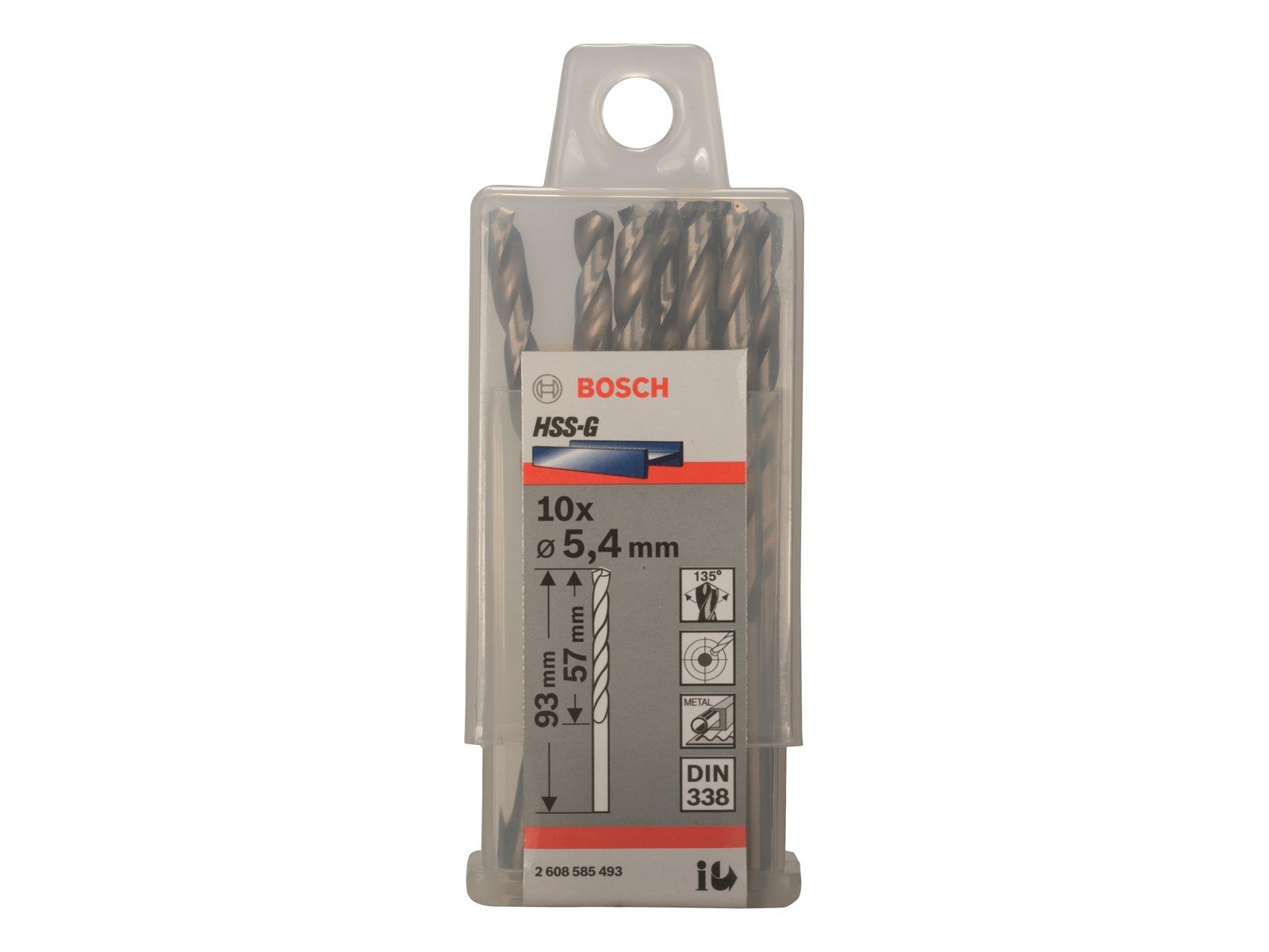 Bosch METALBOR HSS-G 5.4X93MM 10 STK