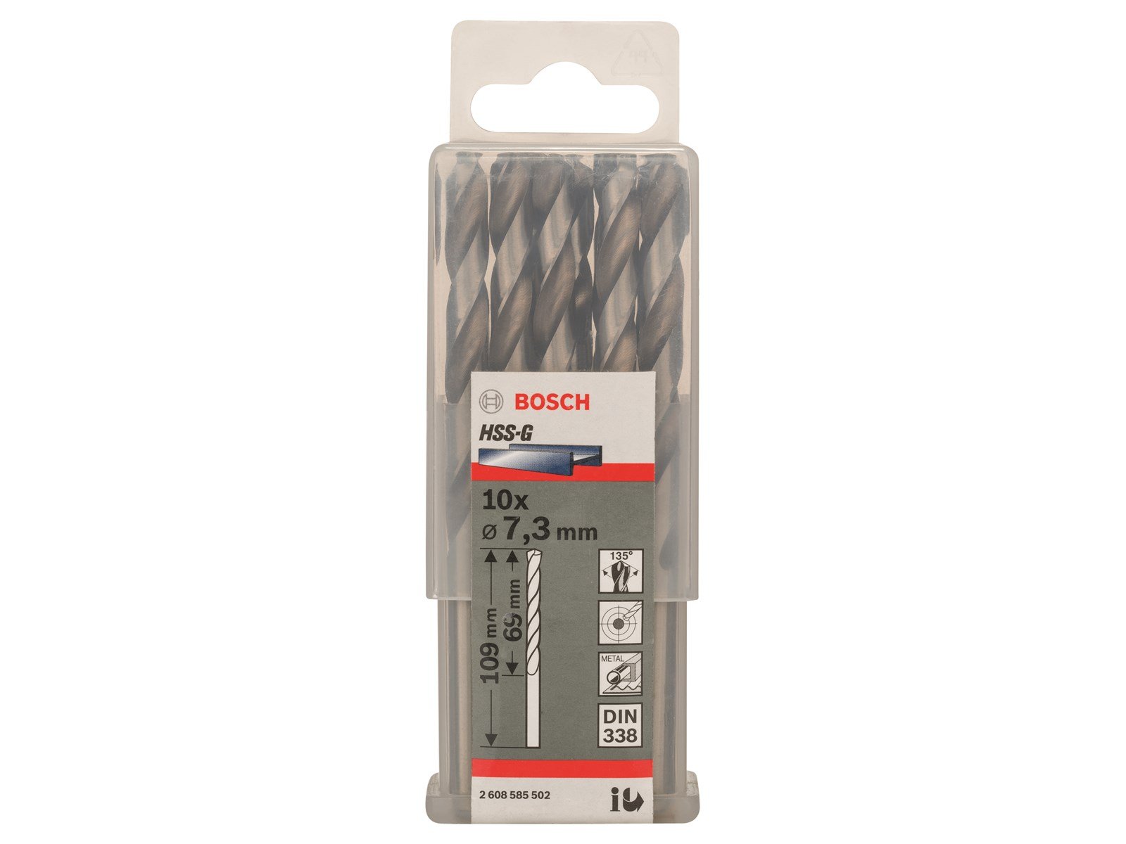 Bosch METALBOR HSS-G 7.3X101MM 10 STK