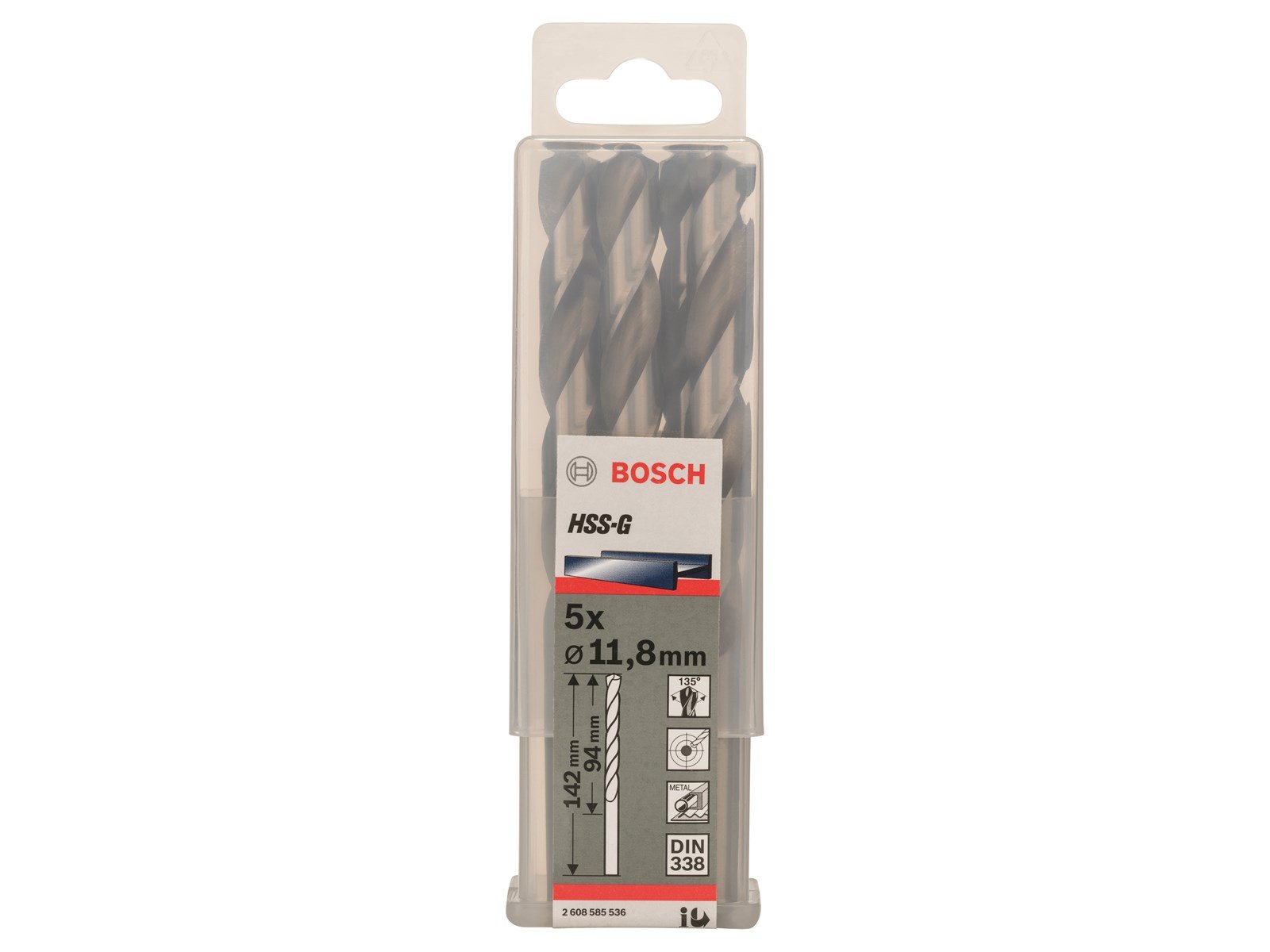 Bosch METALBOR HSS-G 11.8X151MM 5 STK