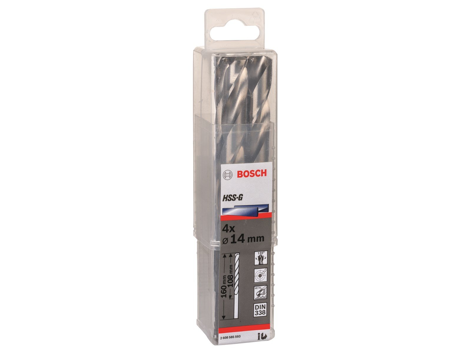 Bosch METALBOR HSS-G 14.0X160MM 4 STK