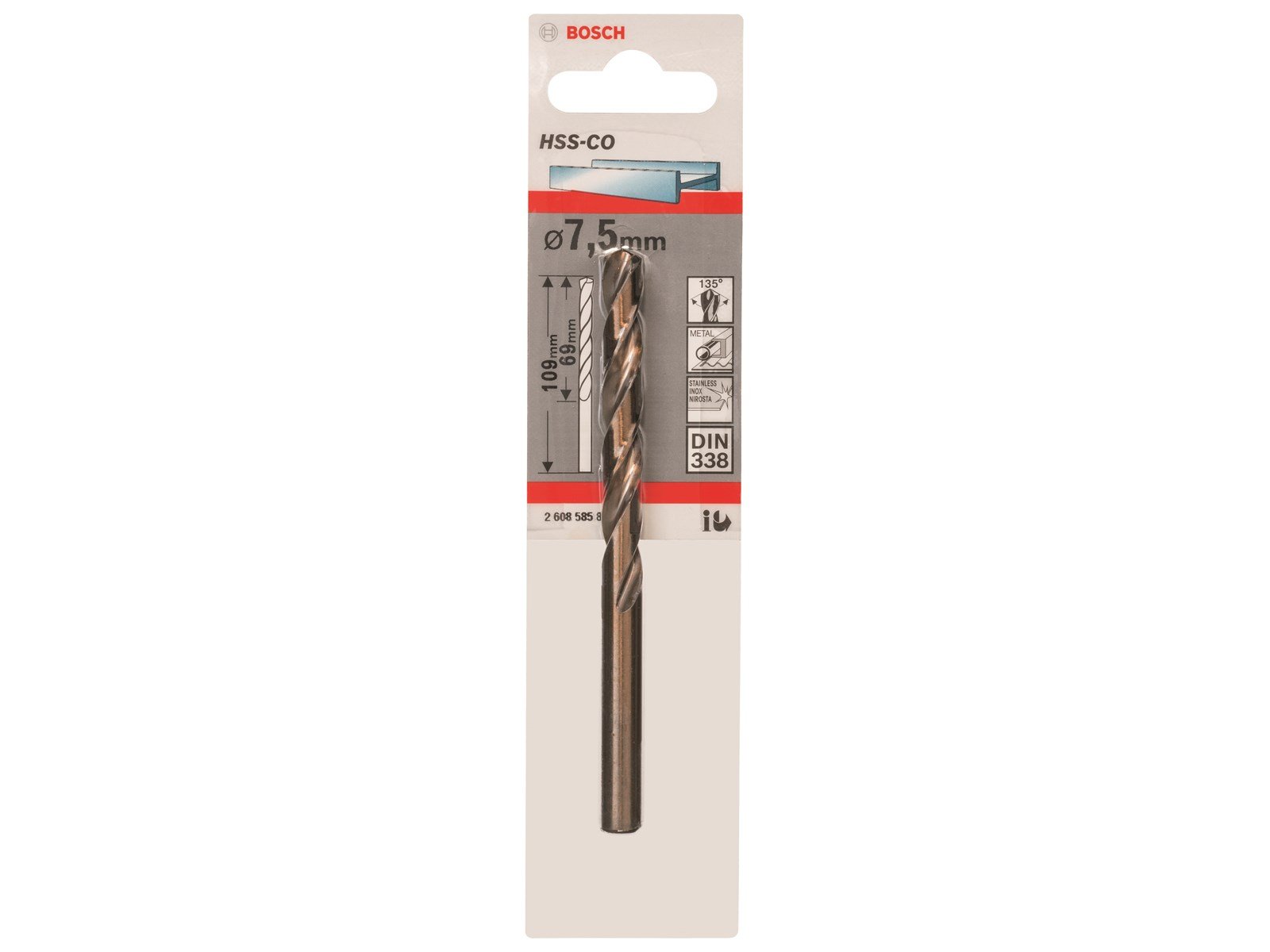 Bosch METALBOR HSS-CO S 7.5X109MM