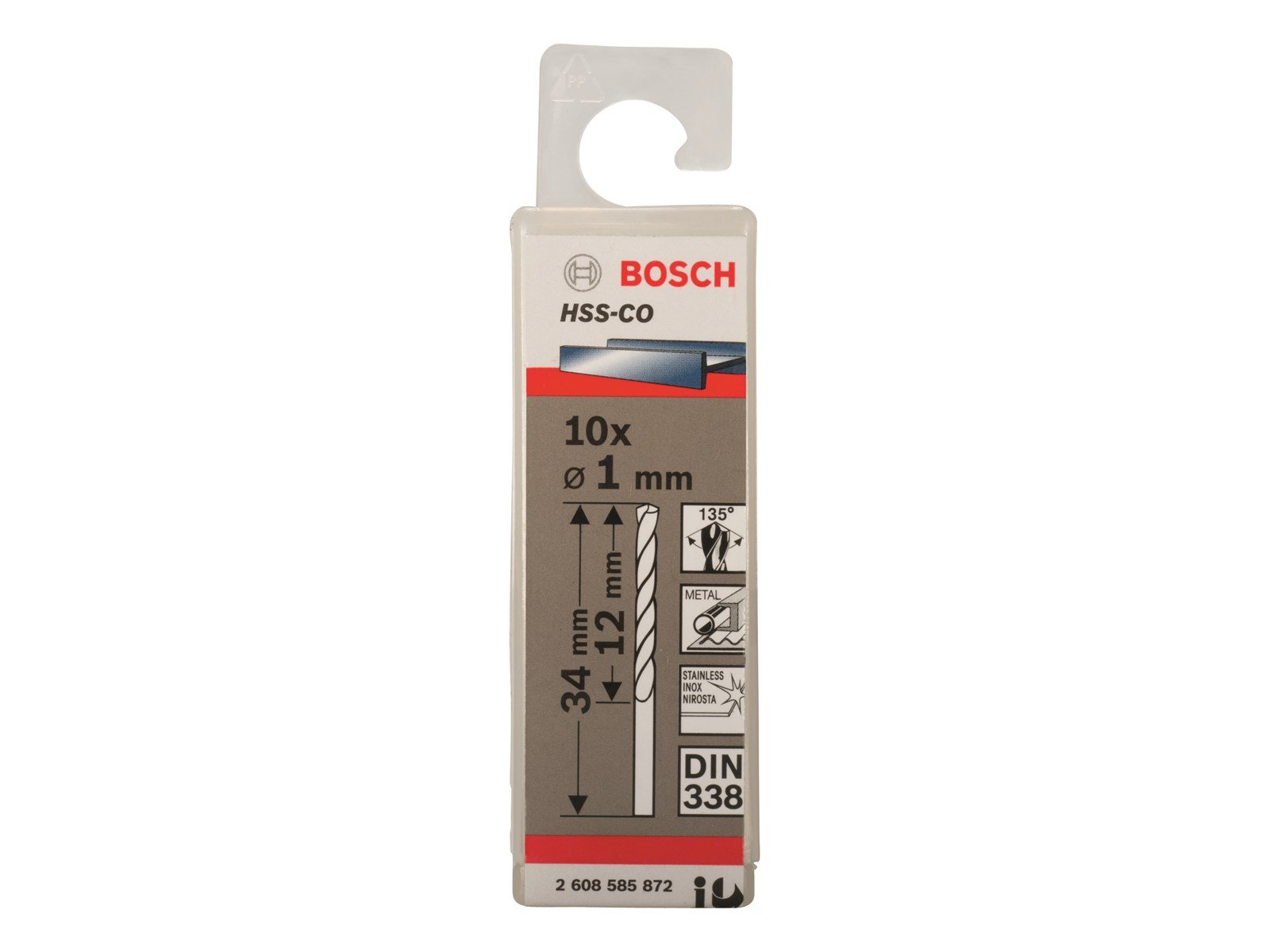 Bosch METALBOR HSS-CO S 1X34MM 10 STK