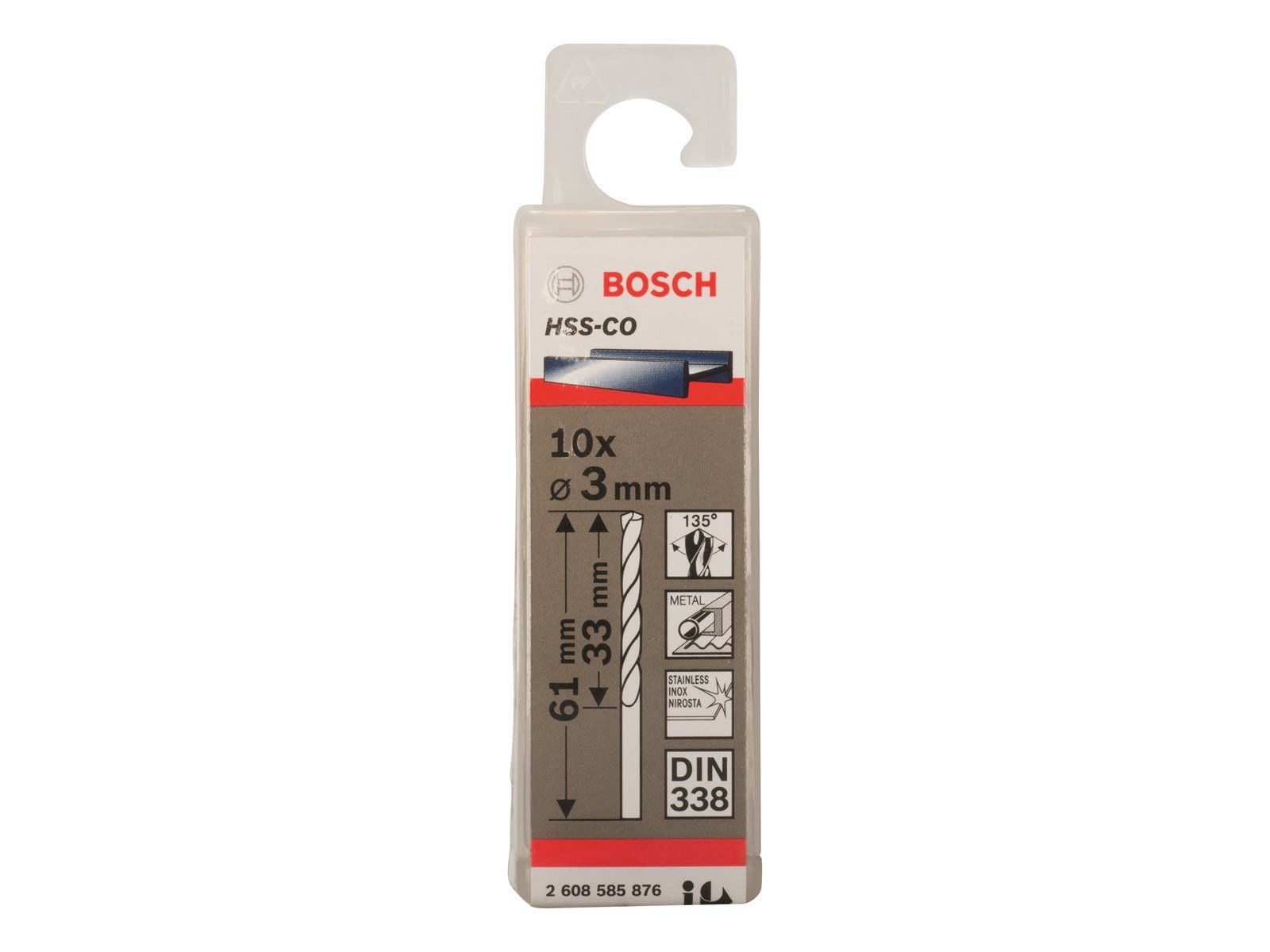 Bosch METALBOR HSS-CO S 3X61MM 10STK