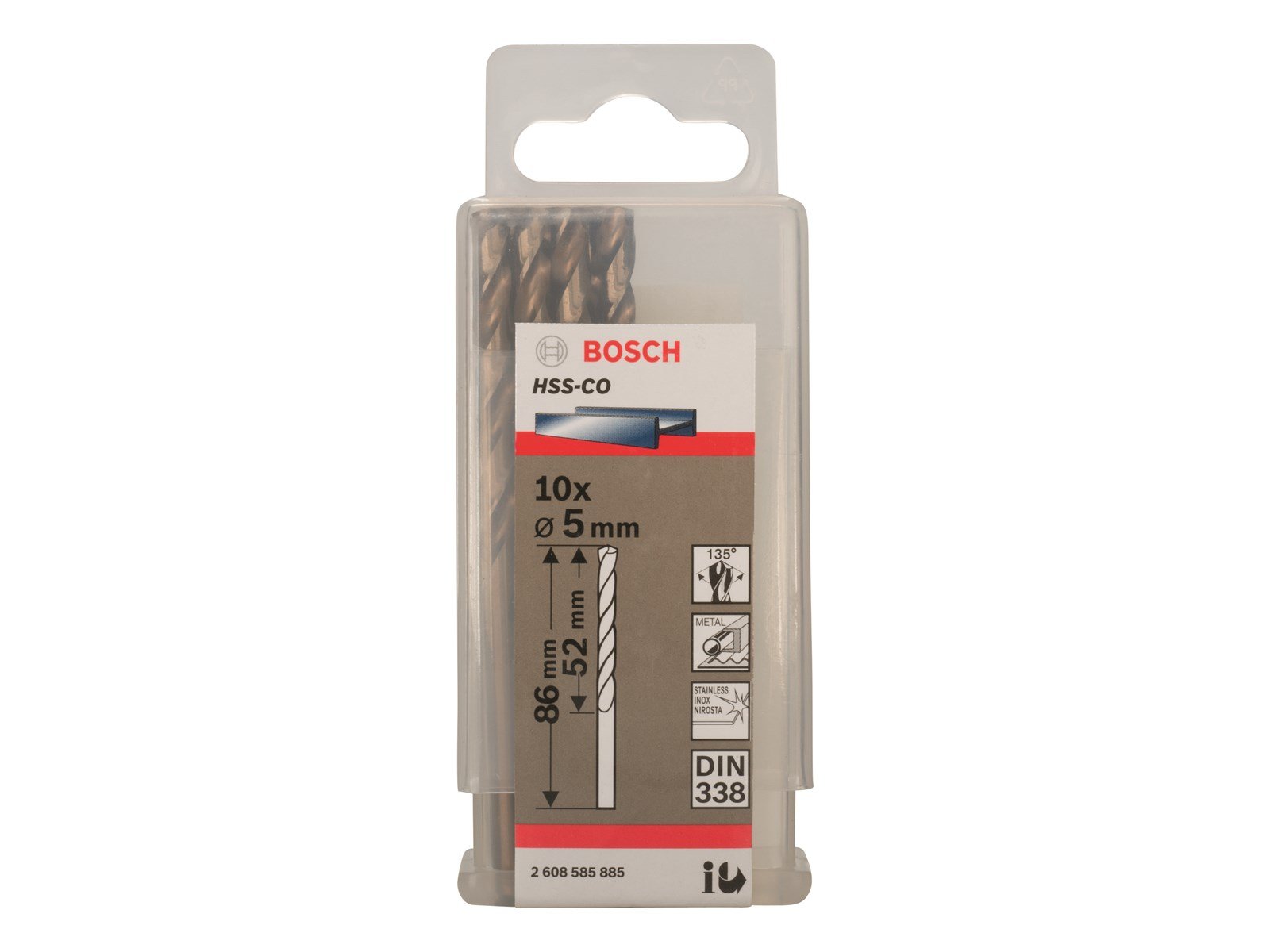 Bosch METALBOR HSS-CO S 5X86MM 10STK