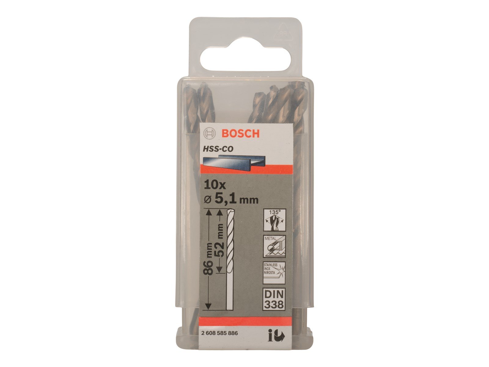 Bosch METALBOR HSS-CO S 5.1X86MM 10STK