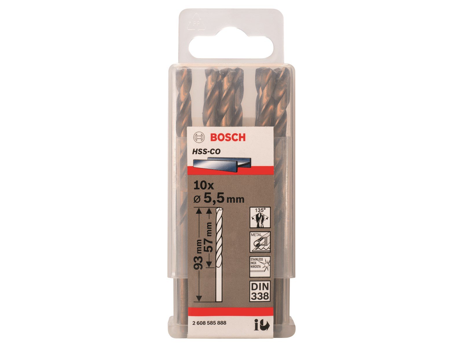 Bosch METALBOR HSS-CO S 5.5X93MM 10STK