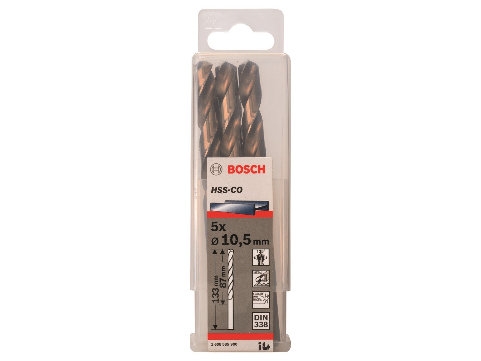 Bosch METALBOR HSS-CO S 10.5X142MM 5STK