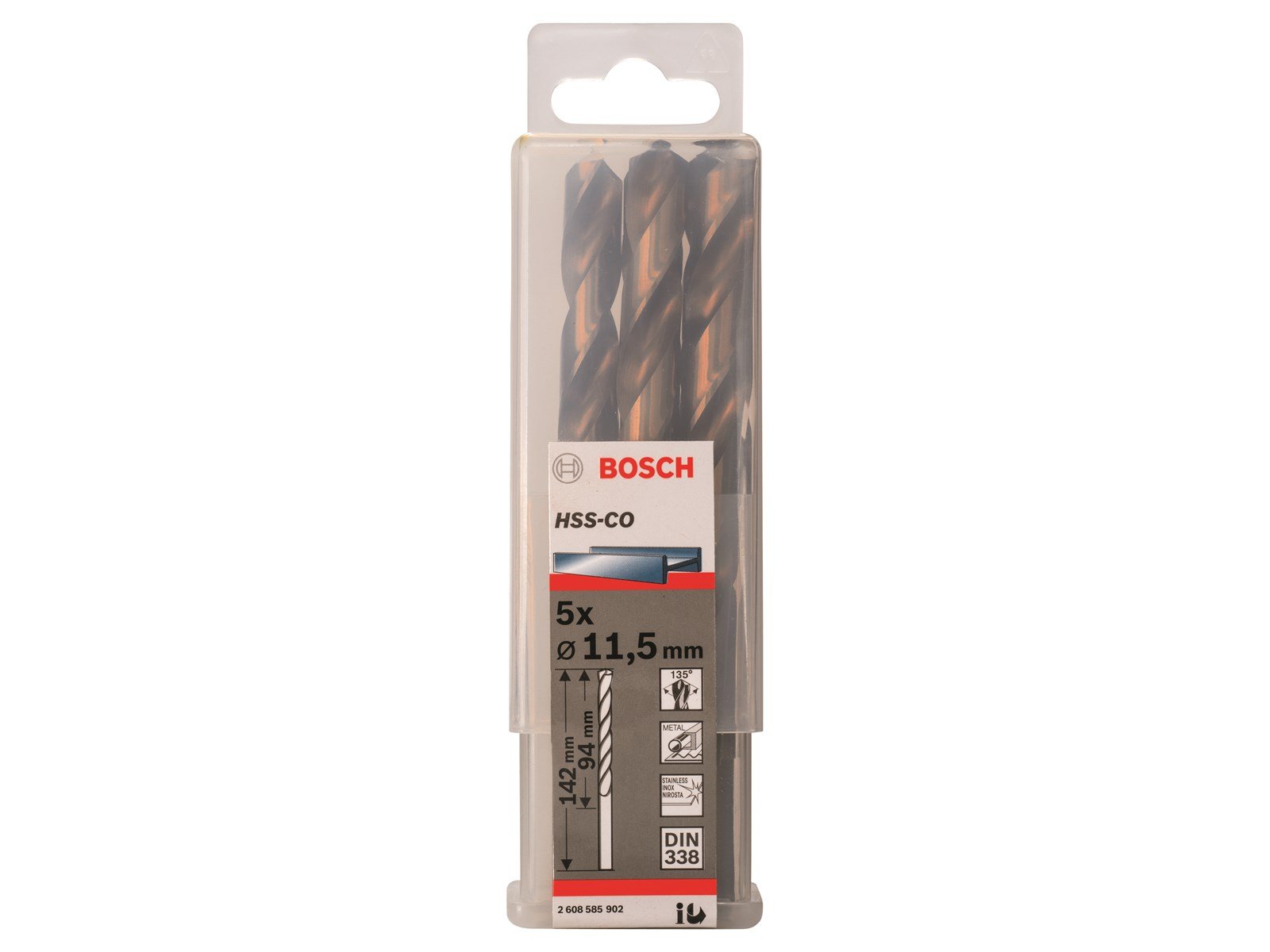 Bosch METALBOR HSS-CO S 11.5X142MM 5STK