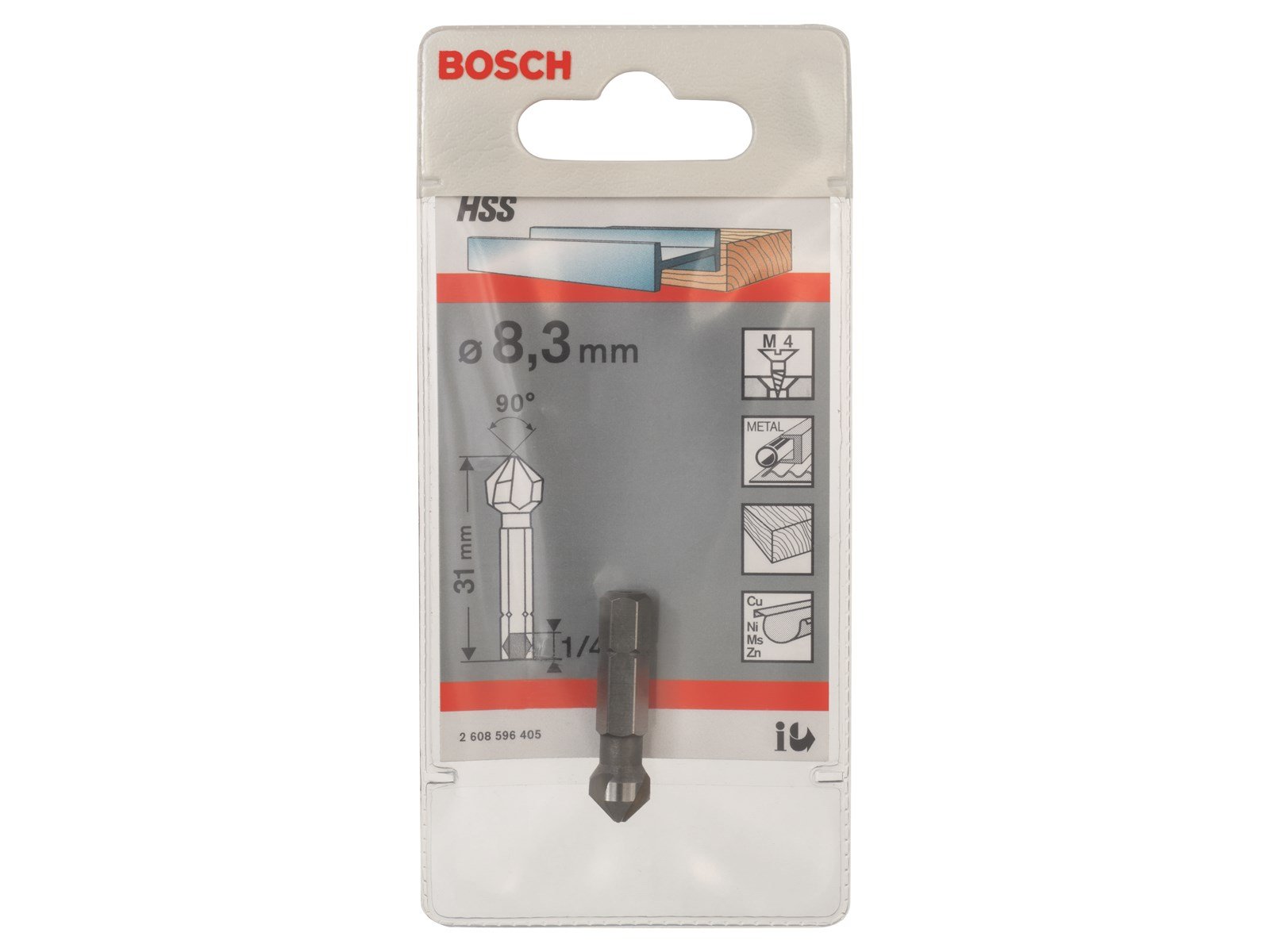 Bosch FORSÆNKER 1/4/8MM/HSS