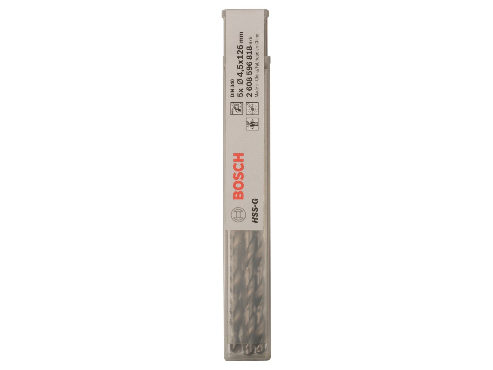 Bosch METALBOR HSS-G 4.5X126MM 5 STK