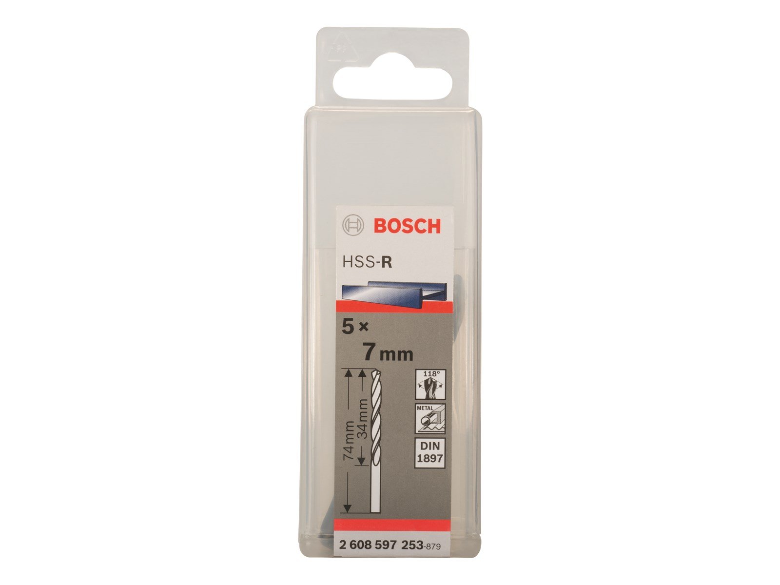 Bosch STUBBOR HSS-R 7.0X34X74MM 5 STK