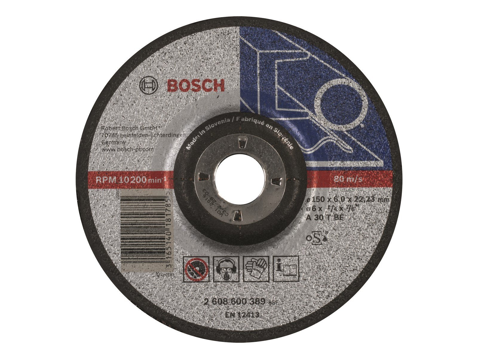 Bosch SLIBESKIVE METAL 150X22.2X6MM K30