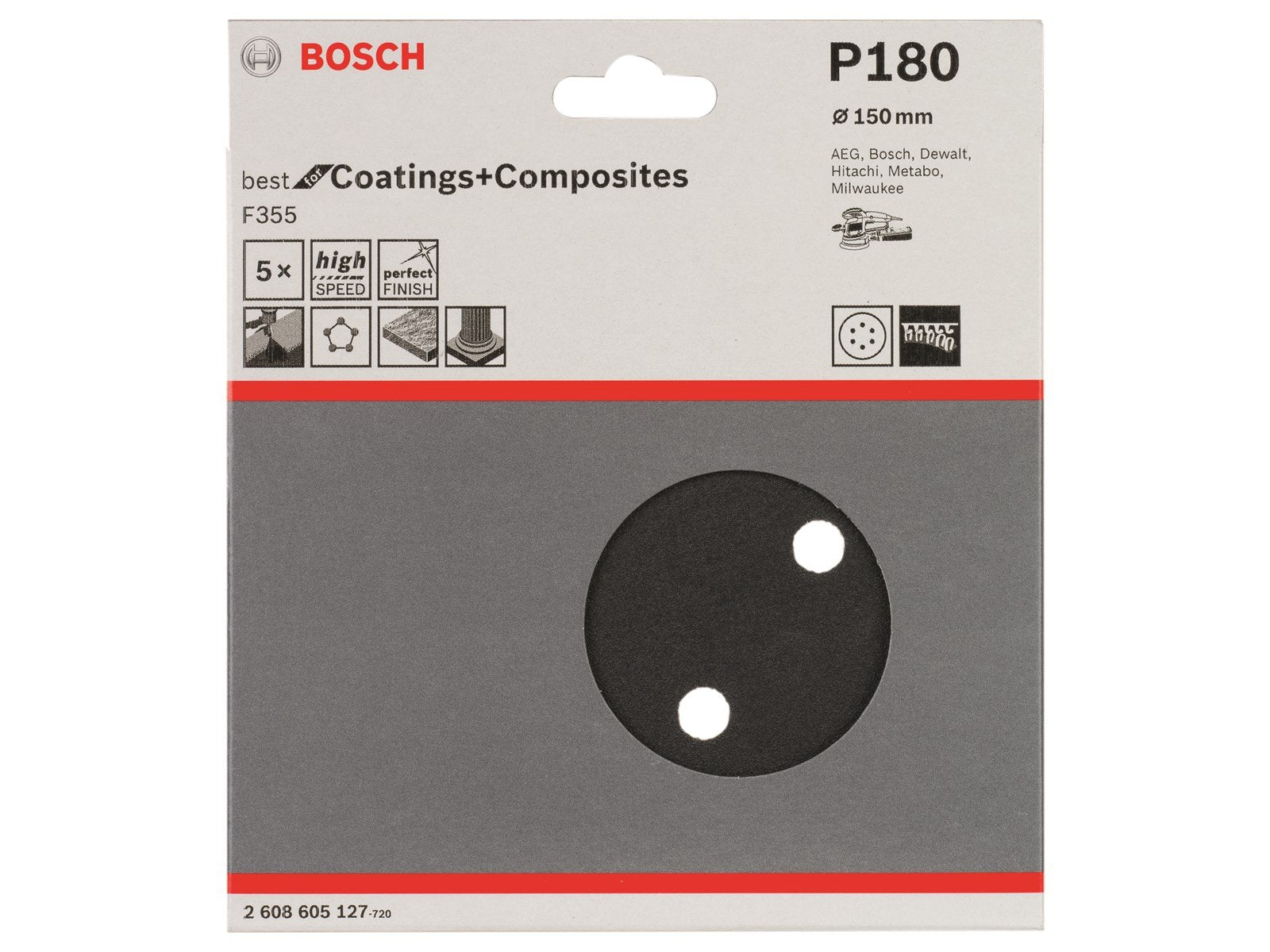 Bosch SLIBEBLAD 150 SIC K180 5 STK