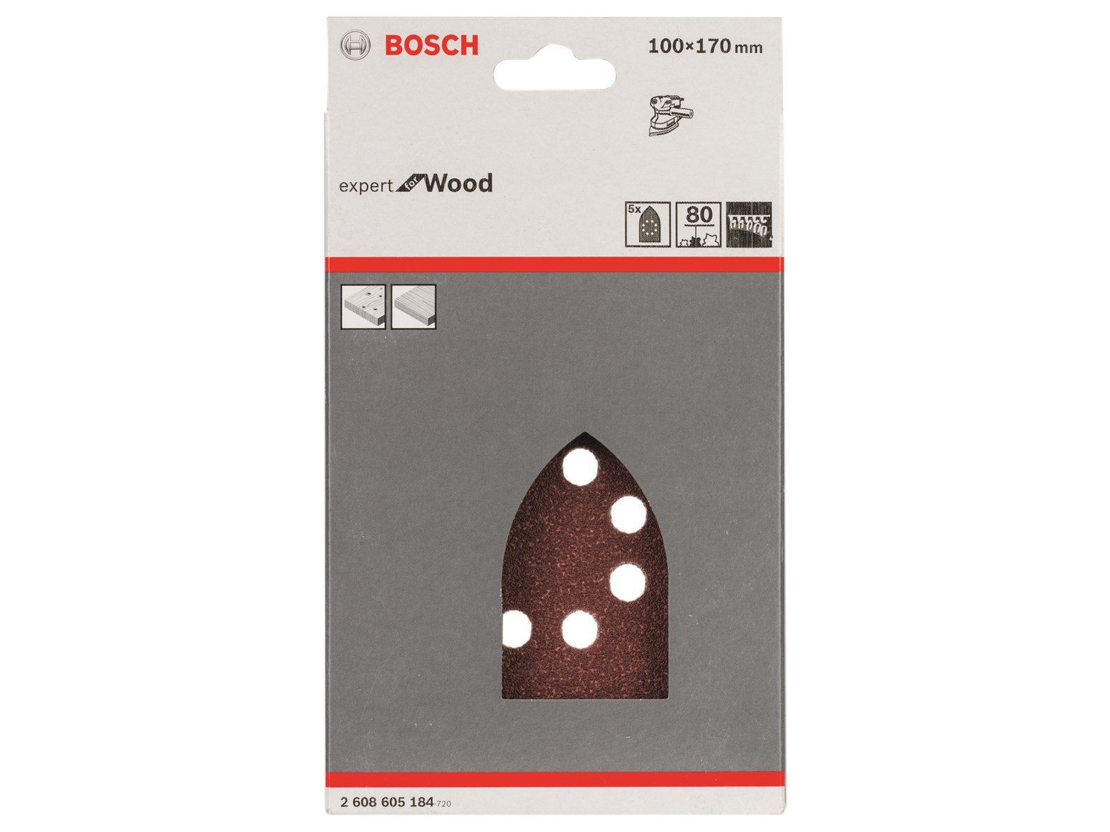 Bosch SLIBEBL MULTI EW 100X170MM K80 5STK