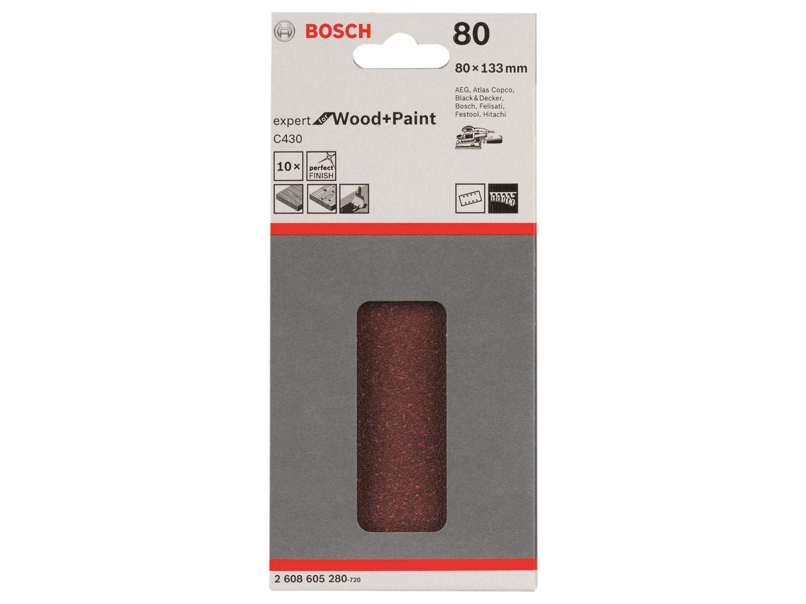 Bosch SLIBEBLAD 80X133MM K80 10 STK