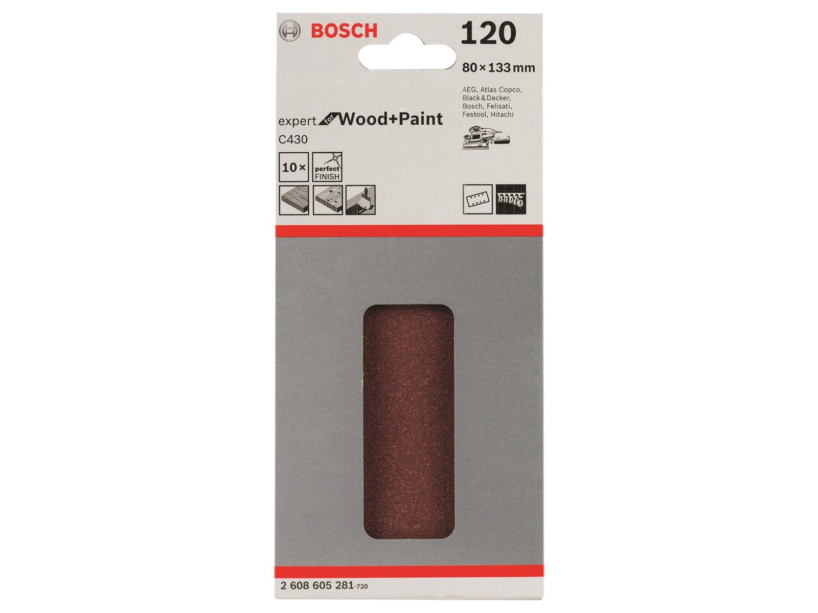 Bosch SLIBEBLAD 80X133MM K120 10 STK