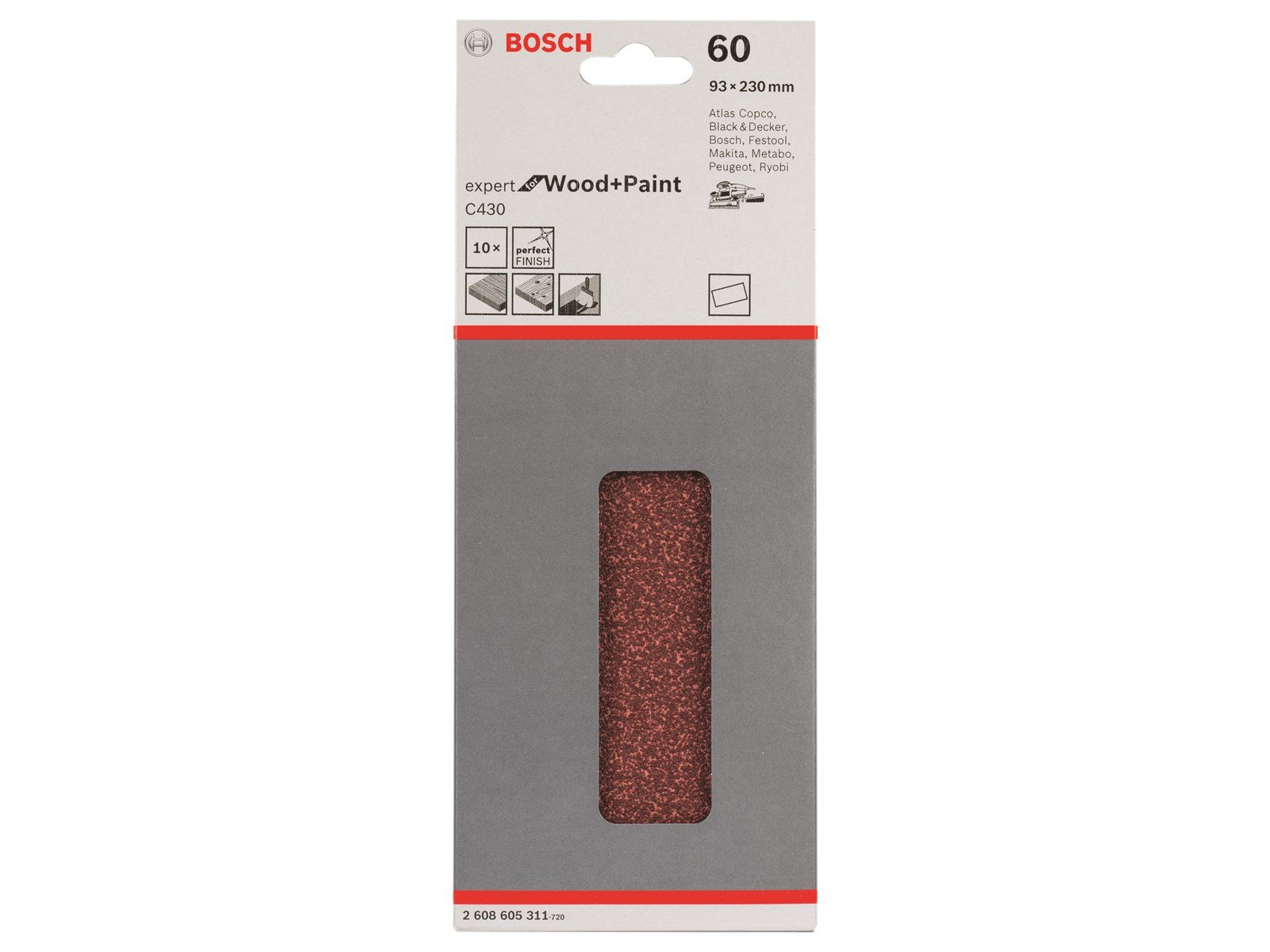 Bosch SLIBEBLAD 93X230MM K60 10 STK