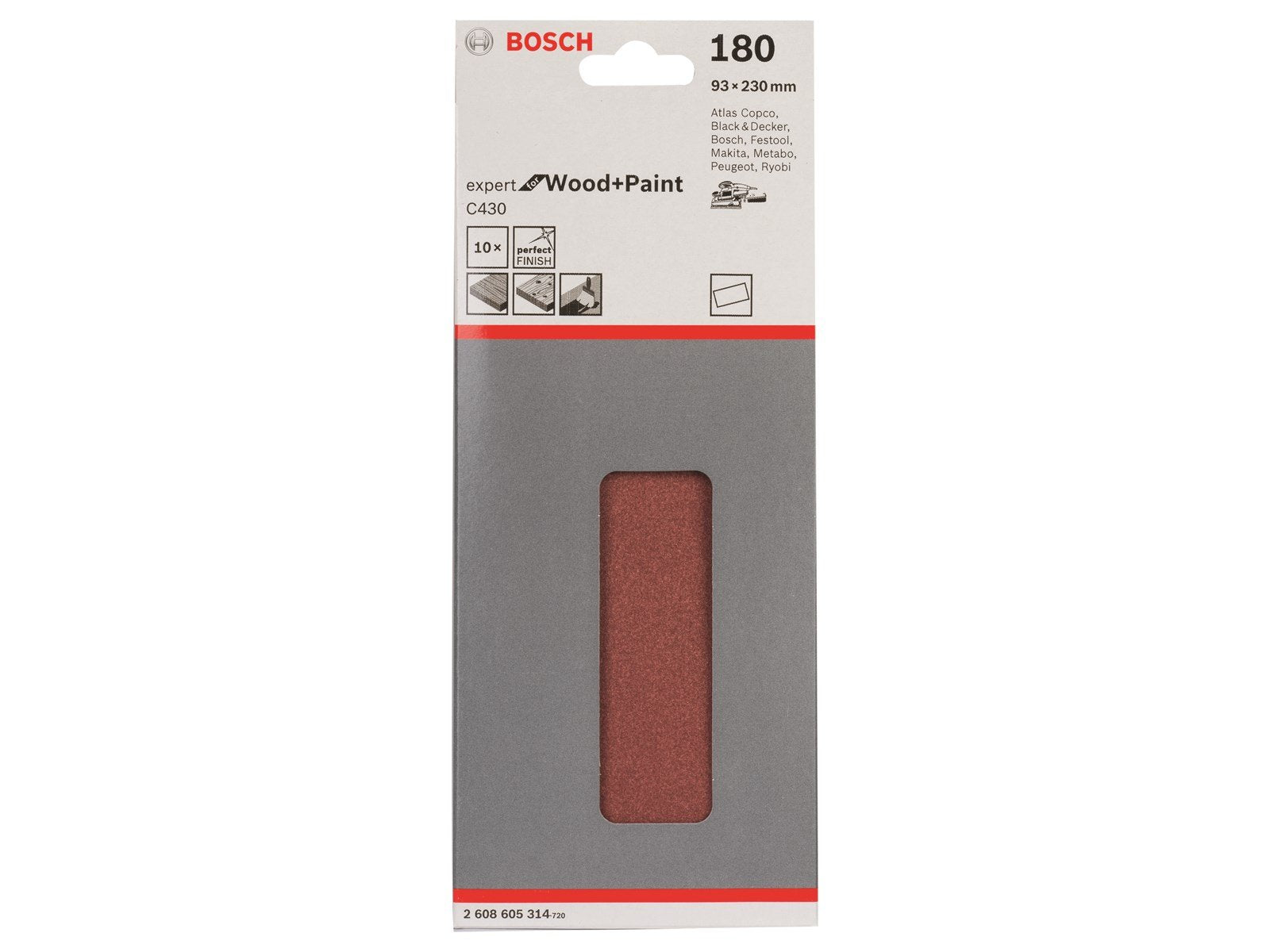 Bosch SLIBEBLAD 93X230MM K180 10 STK