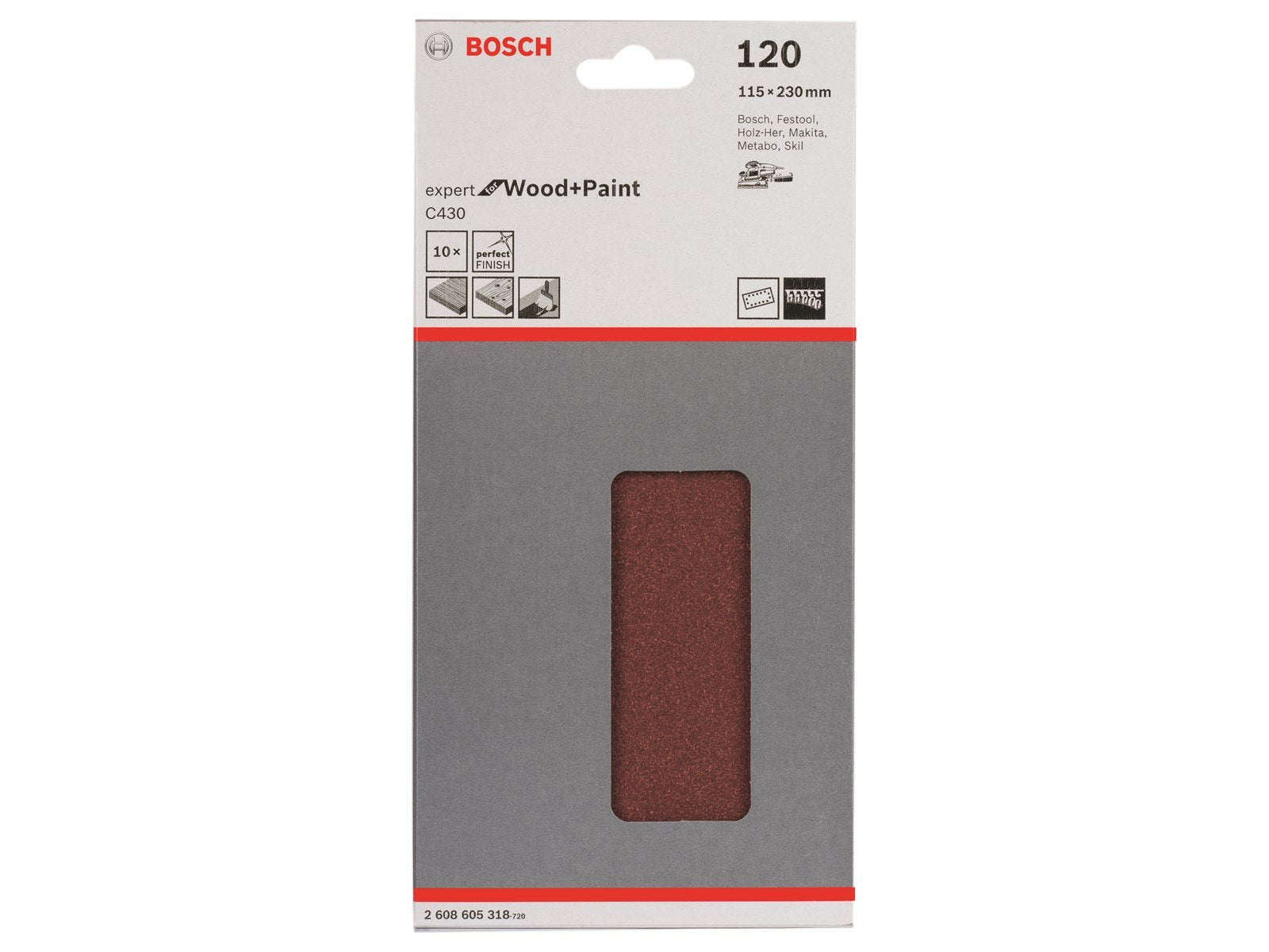 Bosch SLIBEBLAD 115X230MM K120 10 STK