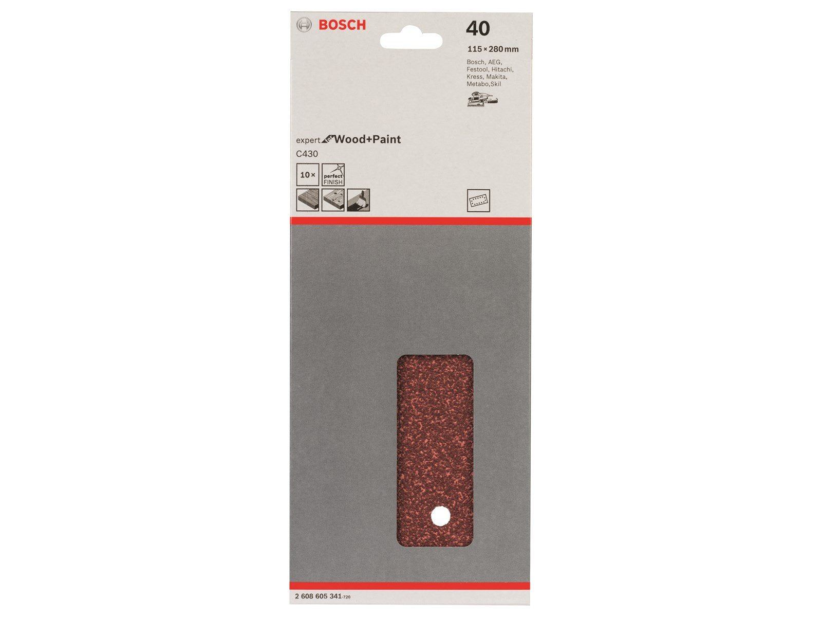 Bosch SLIBEBLAD 115X280MM K40 10 STK
