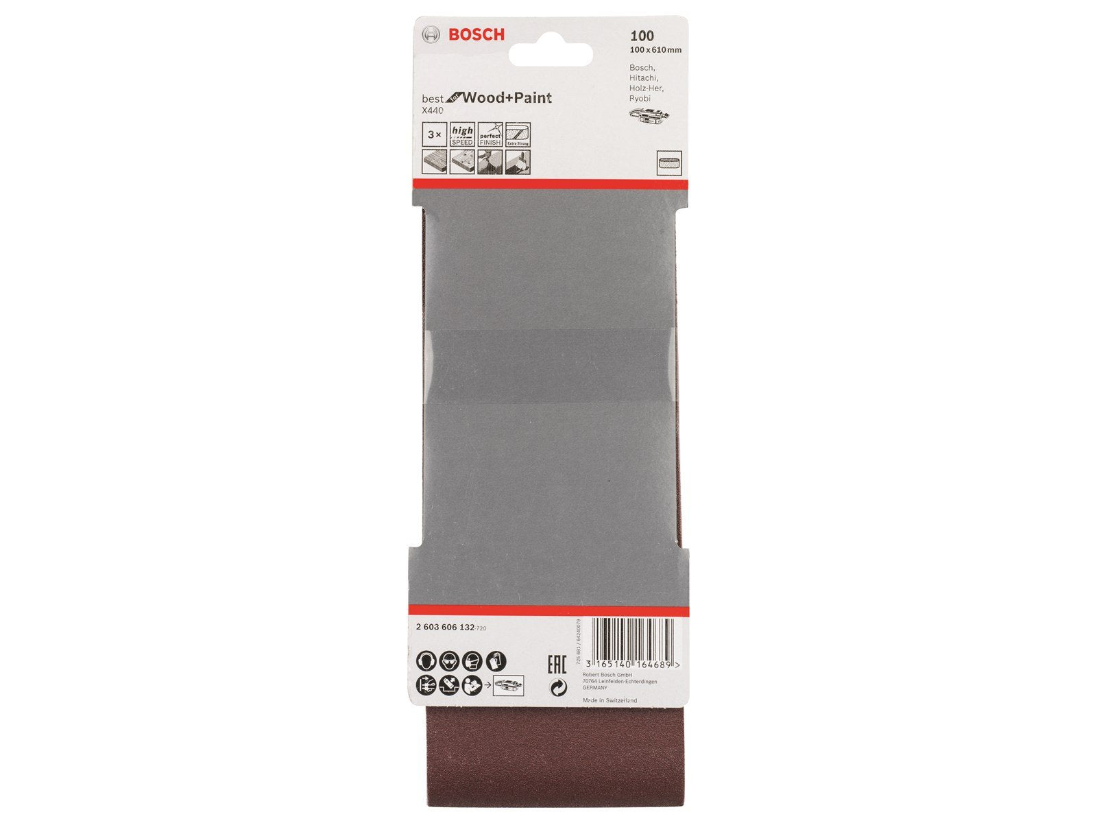 Bosch SLIBEBÅND 100X610MM K100 3STK