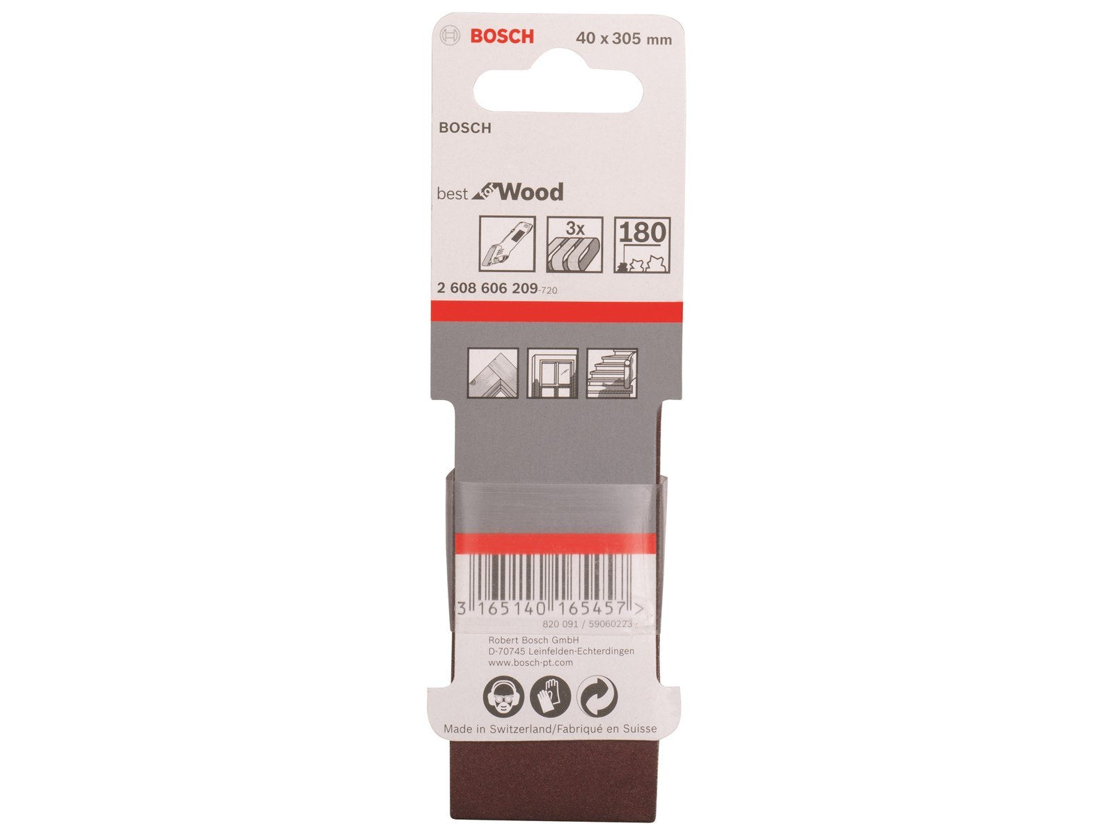 Bosch SLIBEBÅND 40X303MM K180 3STK