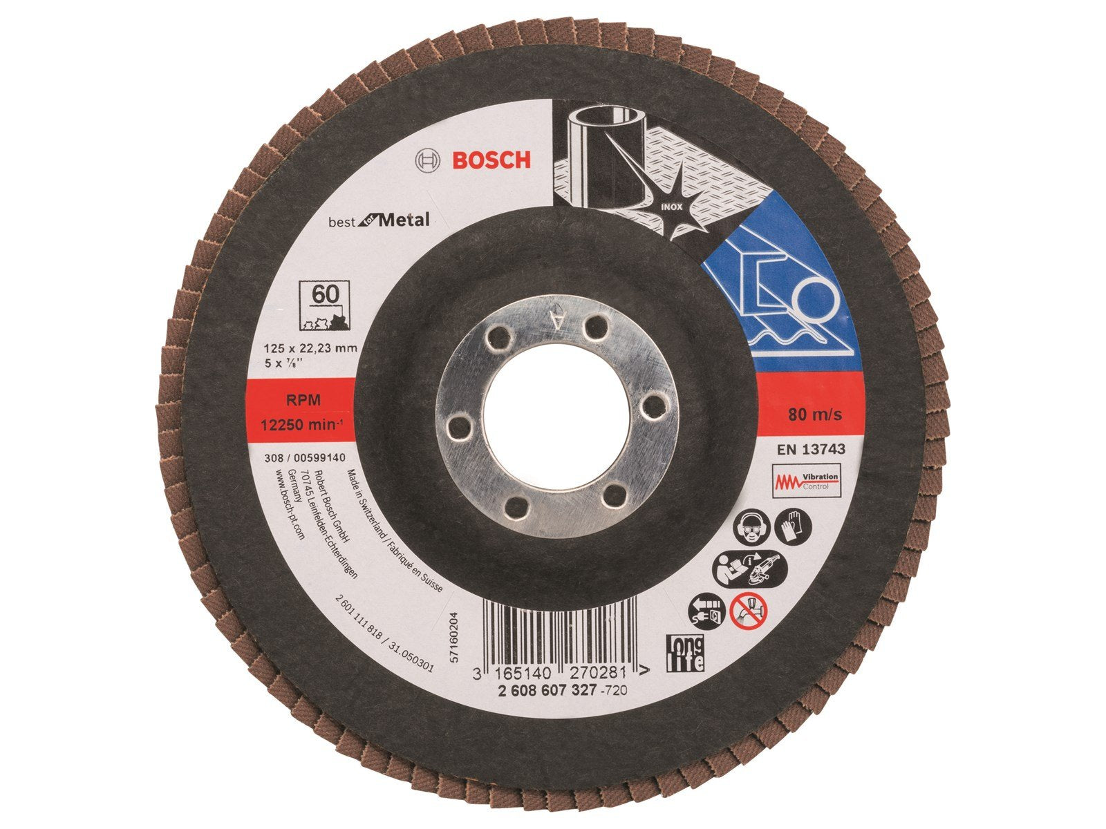 Bosch LAMELSLIBESK BLUEMET TOP Ø125 K60 FLAD