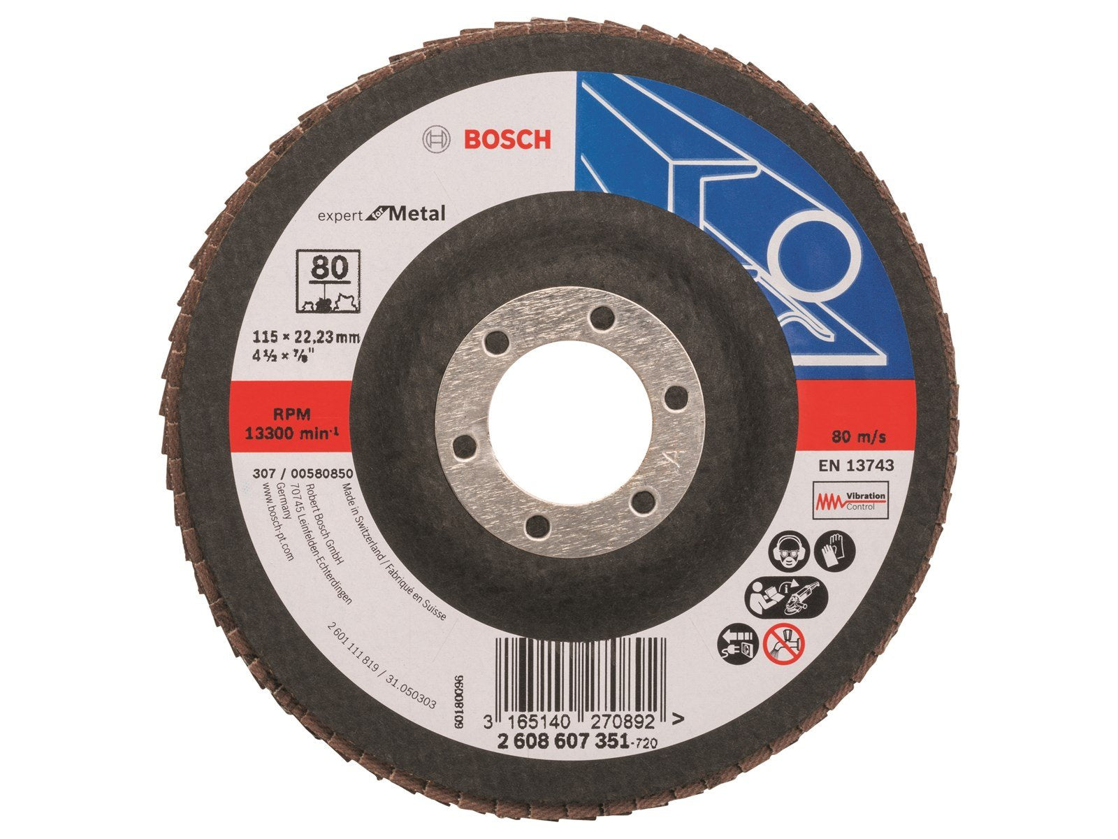 Bosch LAMELSLIBESKIVE B:M Ø115X22MM K80 FLAD