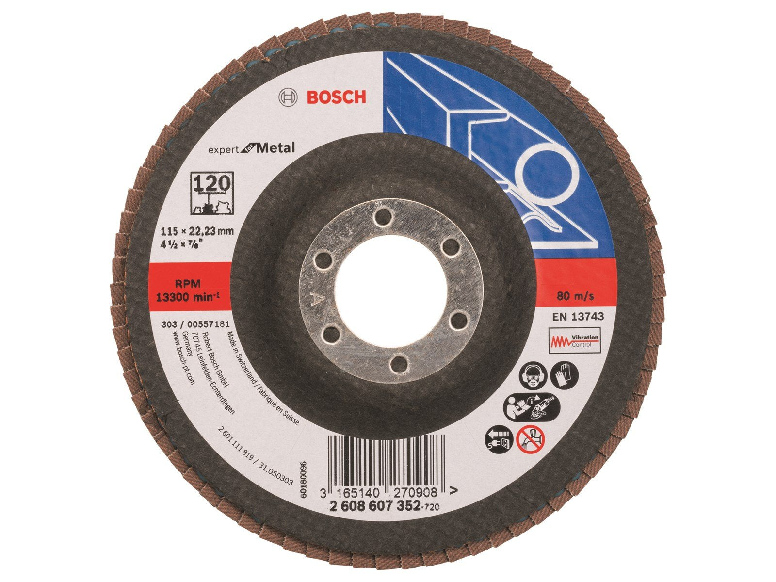 Bosch LAMELSLIBESKIVE BM 115X22MM K120 FLAD