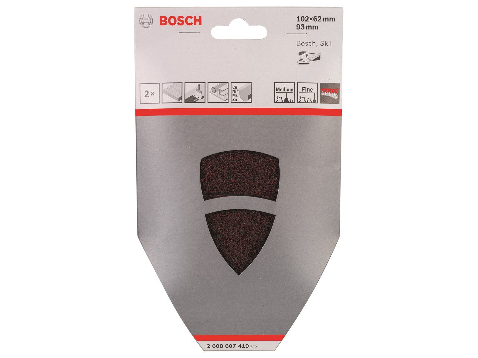 Bosch POLERFILTSÆT 2 STK GROV/MELLEM PSM 160