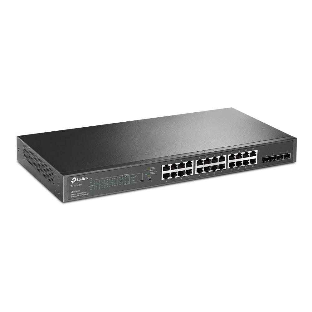 TP-Link JetStream TL-SG2428P 28-Port-Gigabit-Smart-PoE-Switch mit 4 SFP-Slots